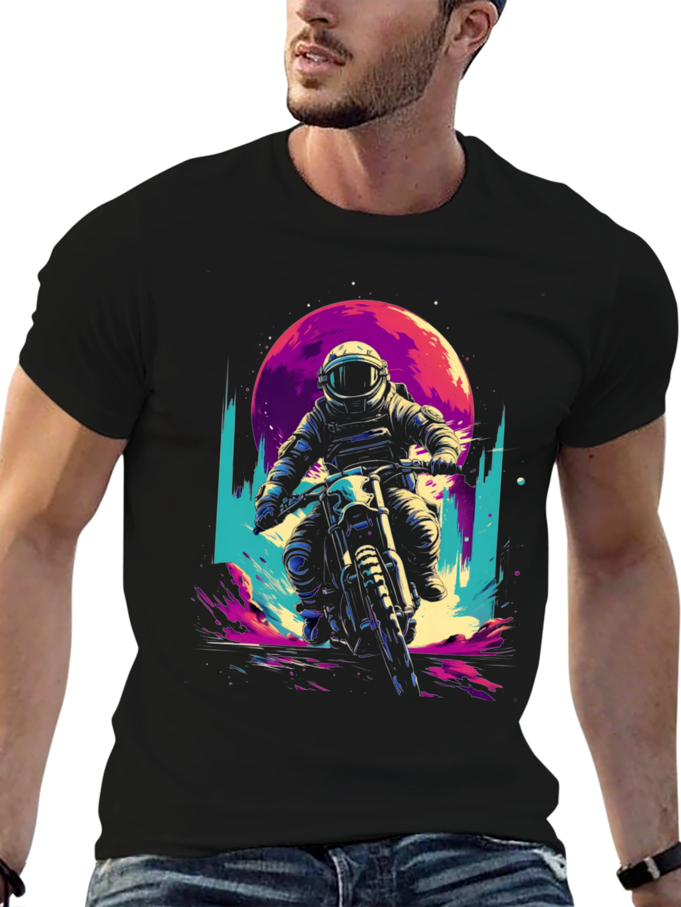 Retro Space Rider T-Shirt - Adventure Awaits!