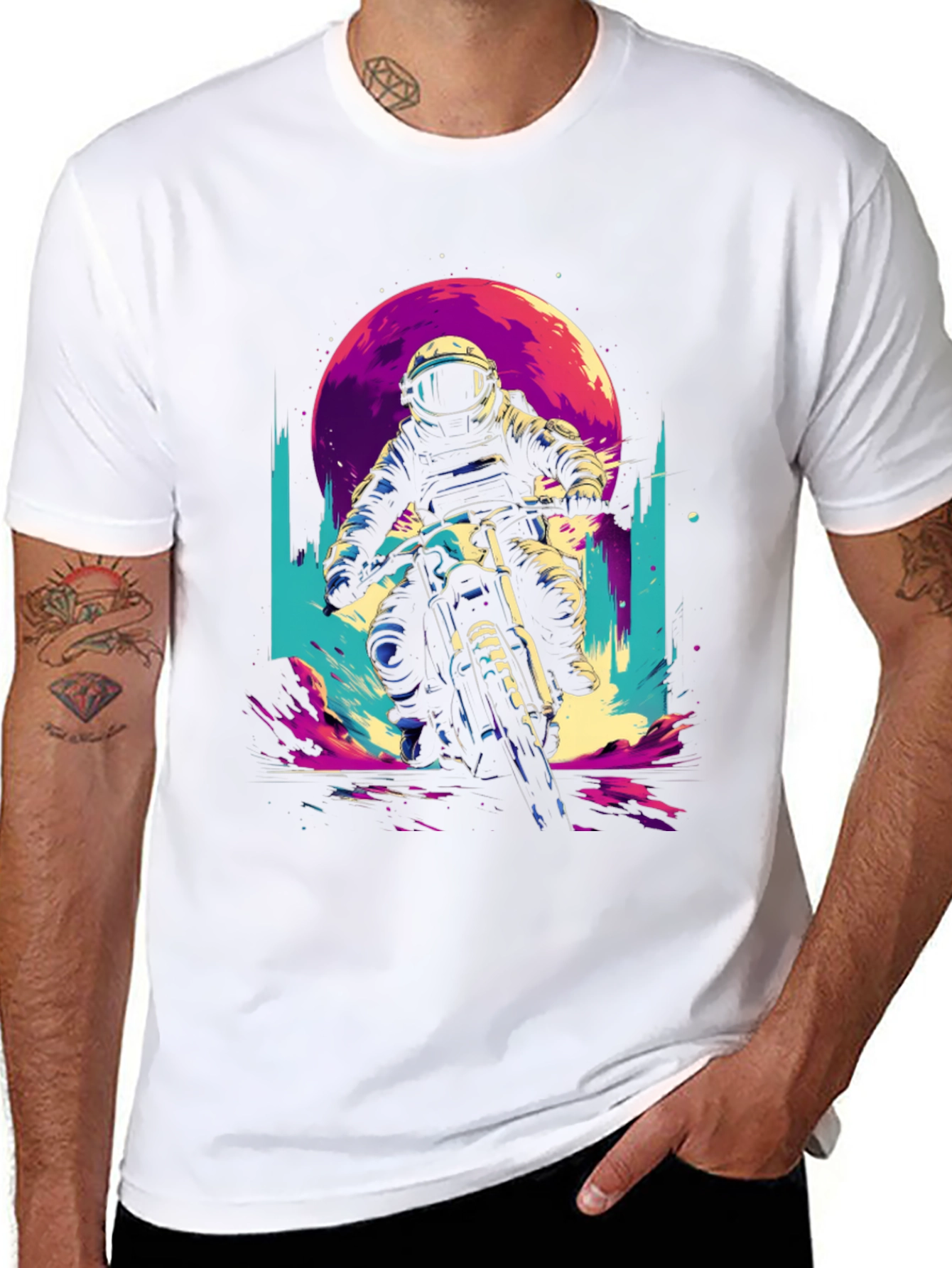 Retro Space Rider T-Shirt - Adventure Awaits!