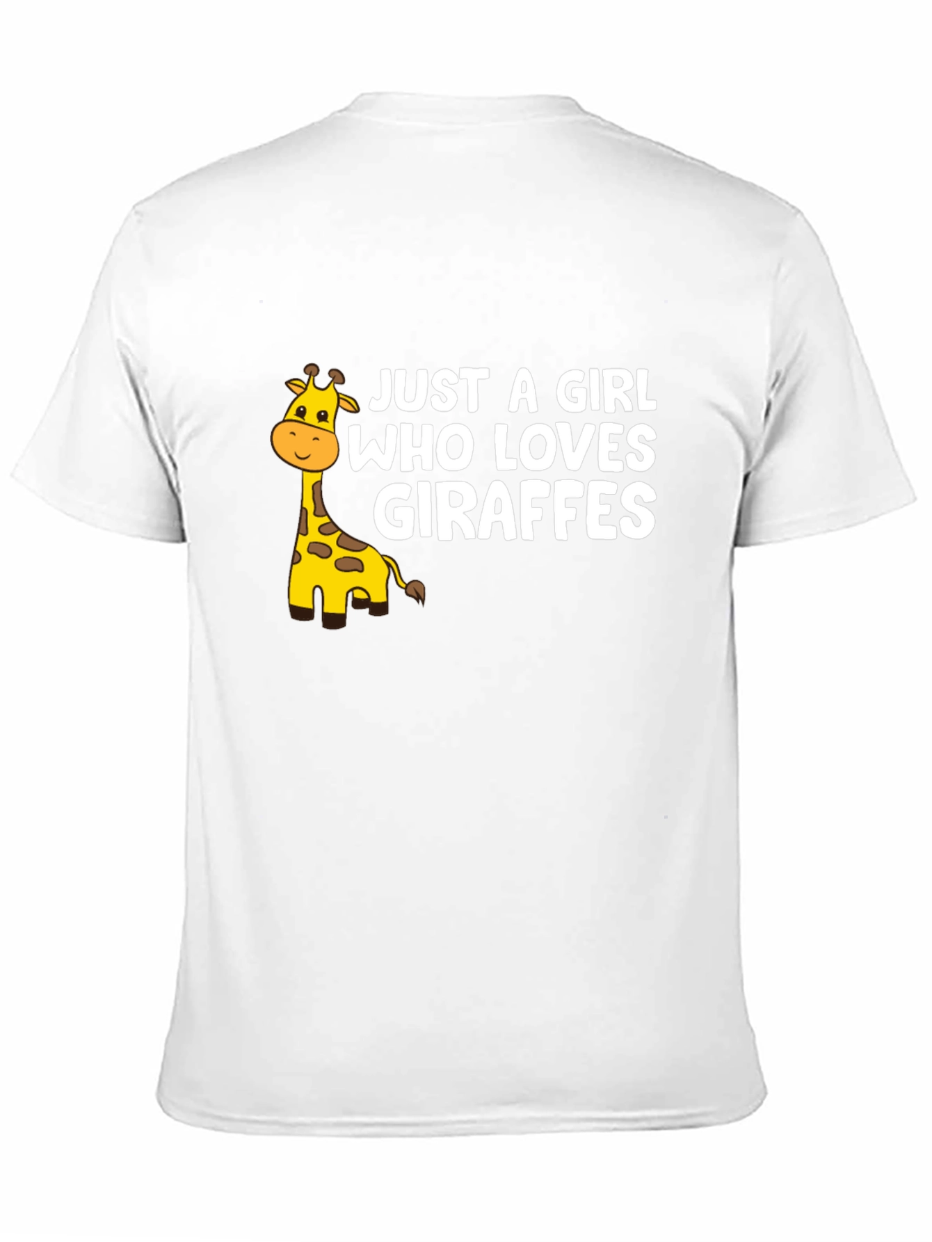 Just a Girl Who Loves Giraffes Black Graphic Tee