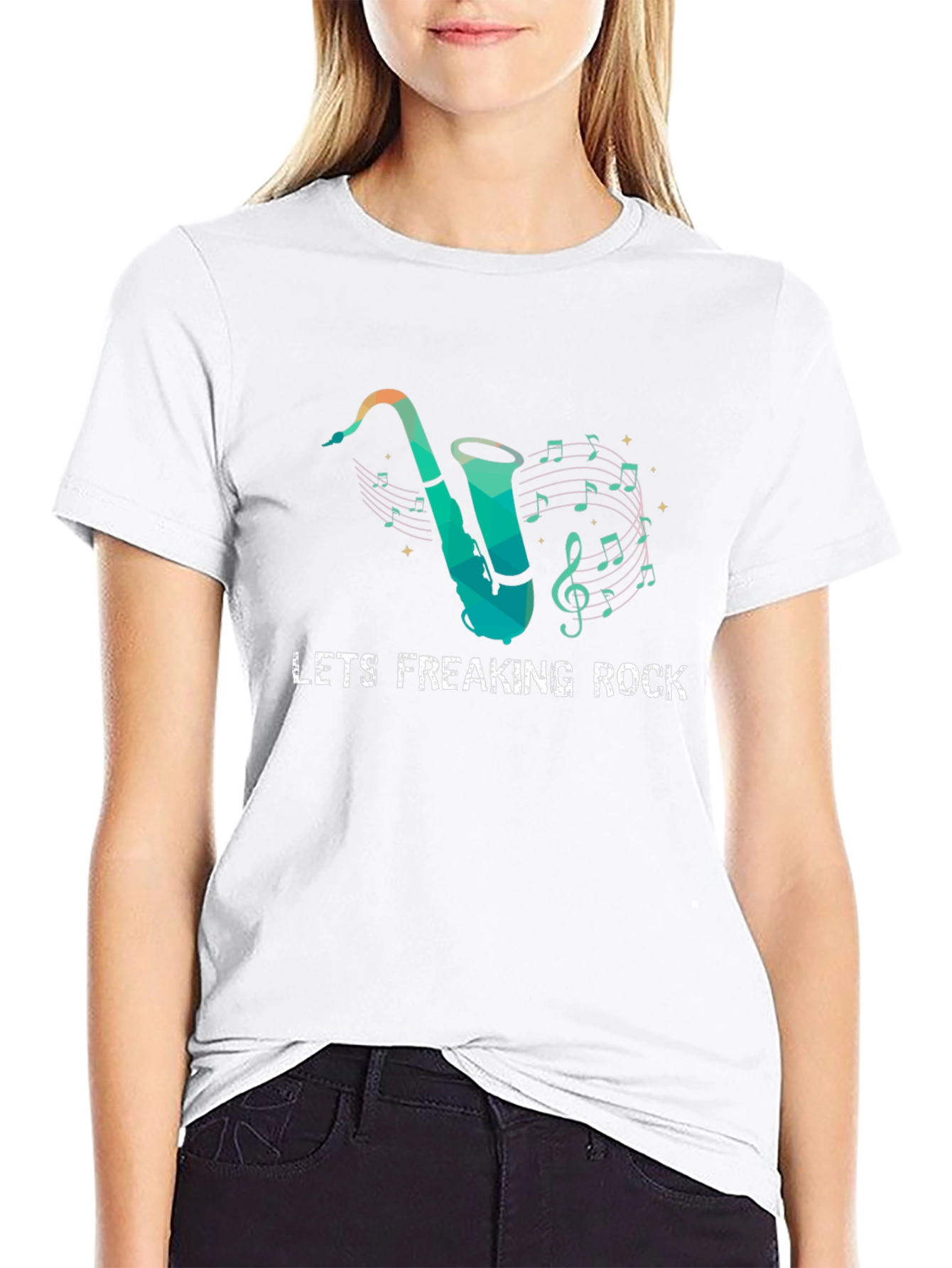 Lets Freaking Rock Saxophone T-Shirt