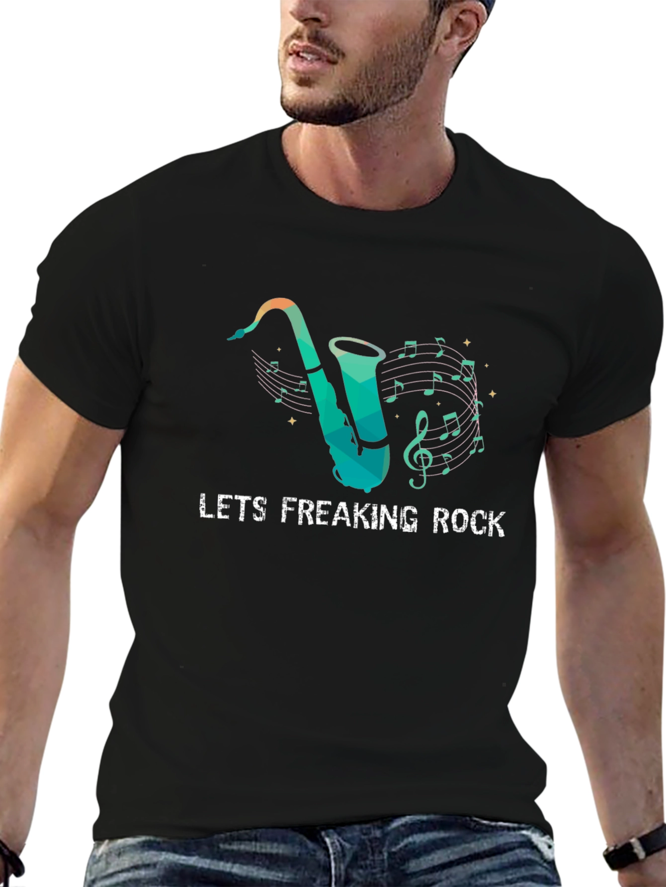 Lets Freaking Rock Saxophone T-Shirt