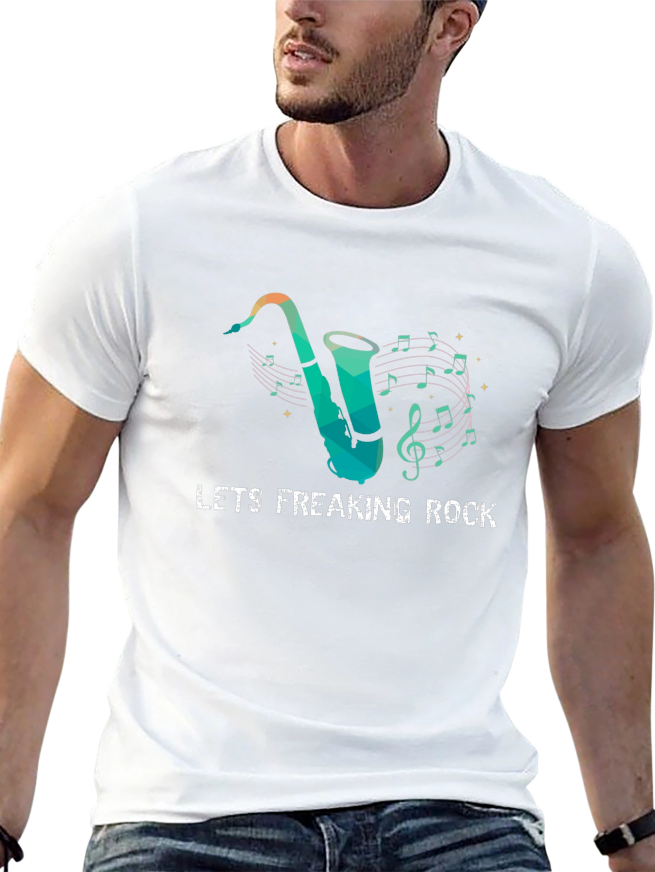 Lets Freaking Rock Saxophone T-Shirt