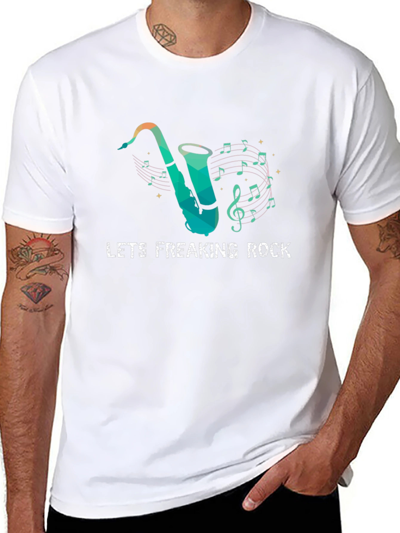 Lets Freaking Rock Saxophone T-Shirt