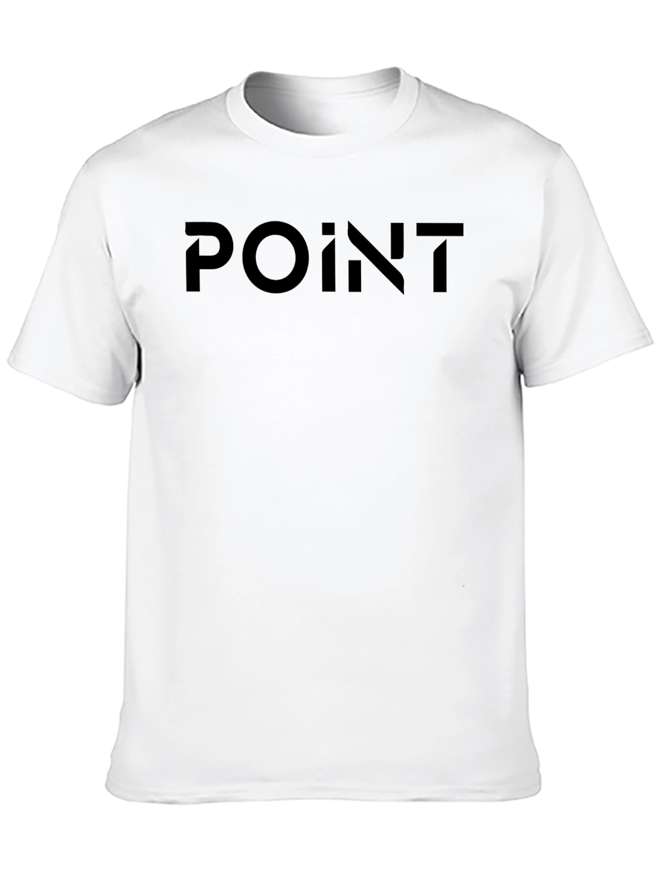 Black POINT Graphic Tee - Minimalist Design