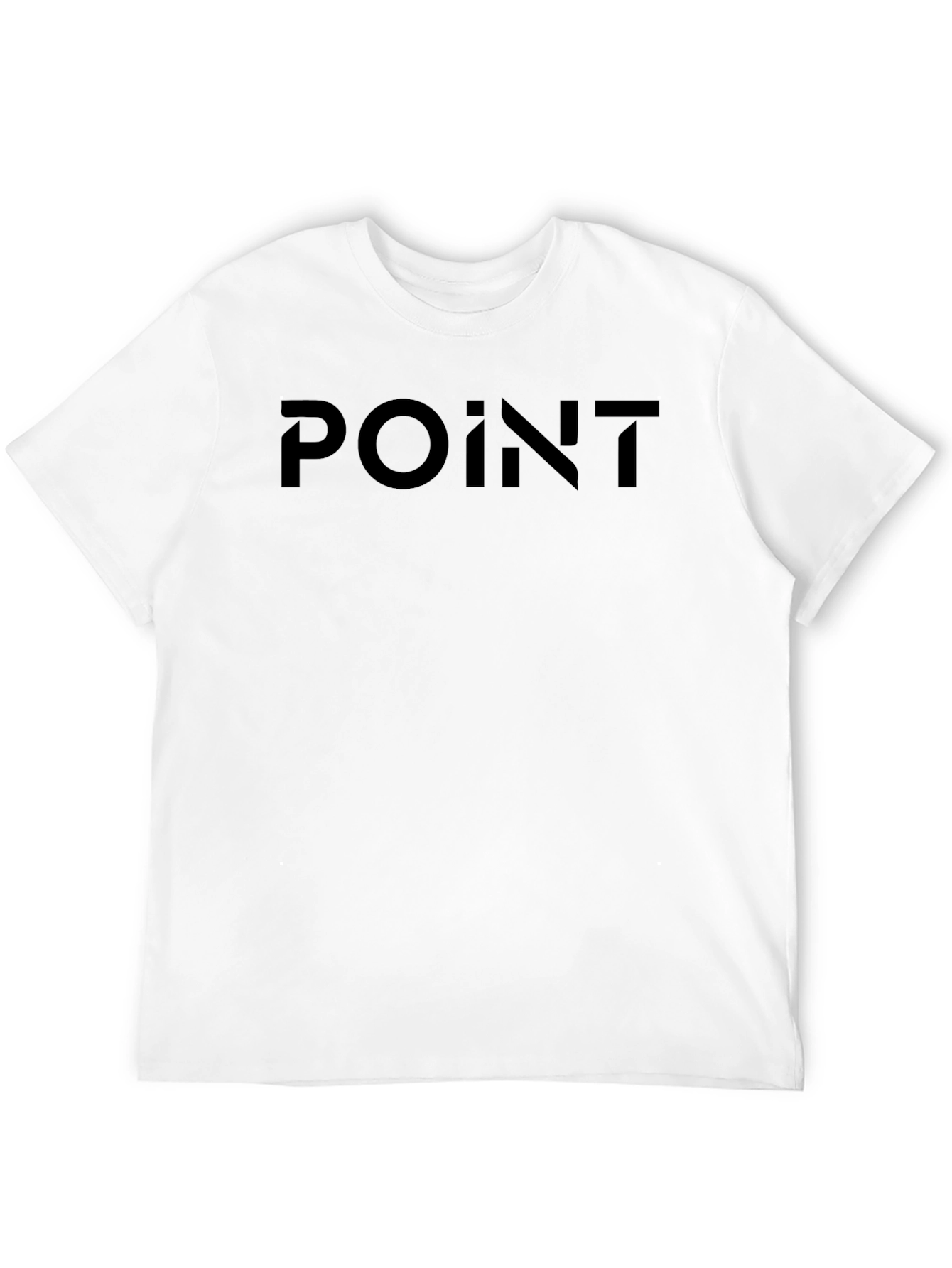 Black POINT Graphic Tee - Minimalist Design