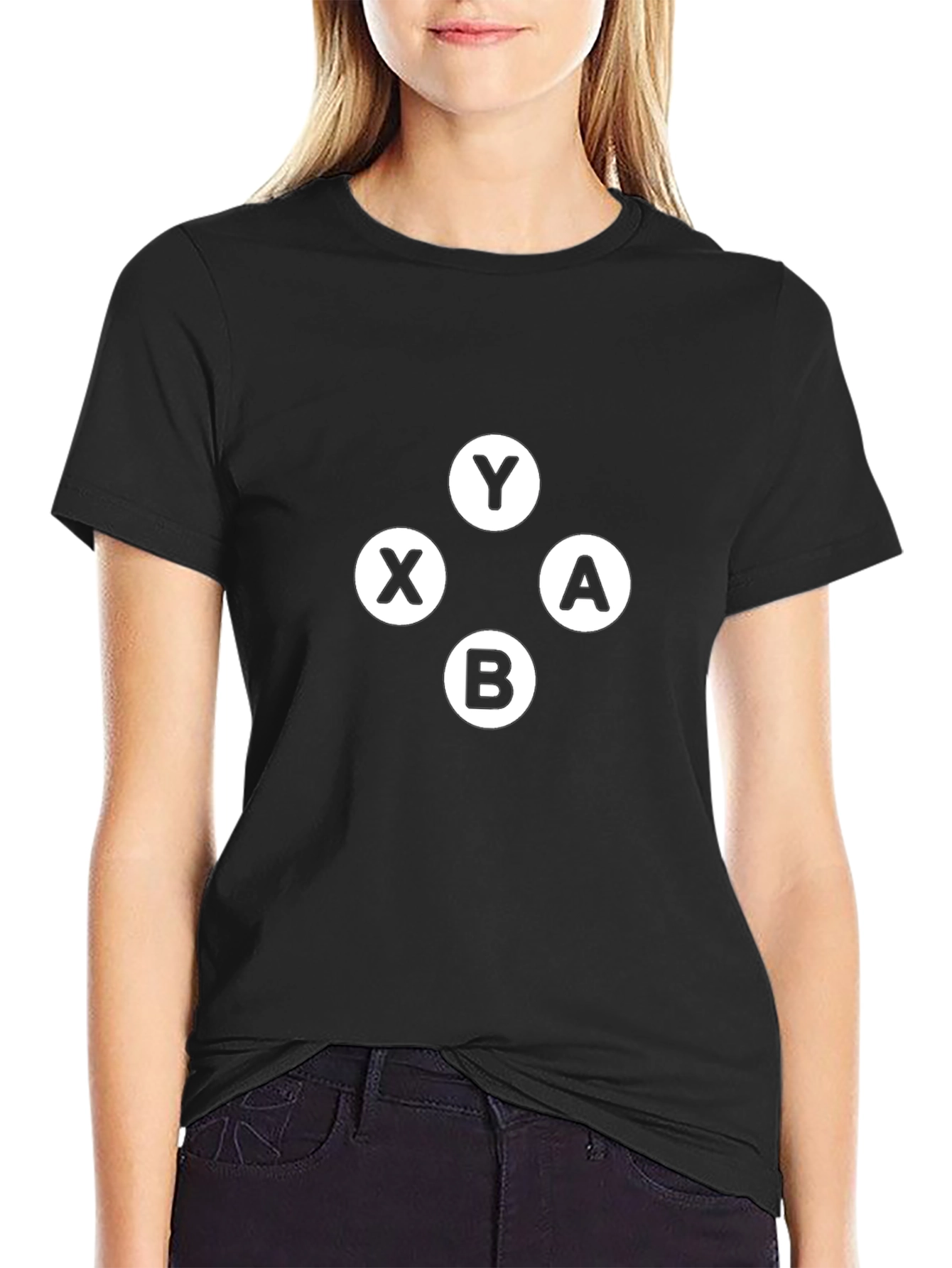 Gaming Buttons Tee - Xbox Style Design