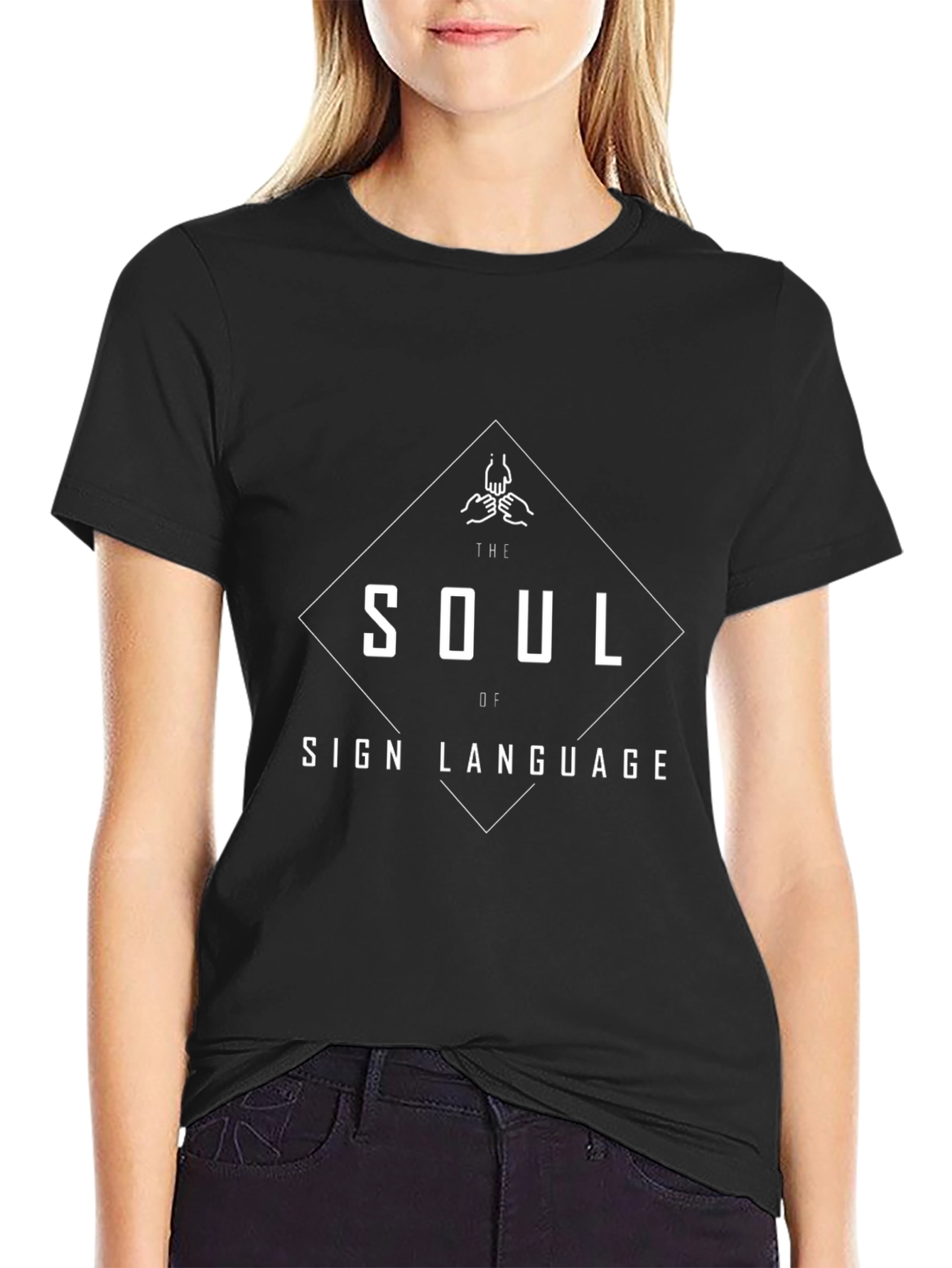 Soul of Sign Language T-Shirt | Black Graphic Tee