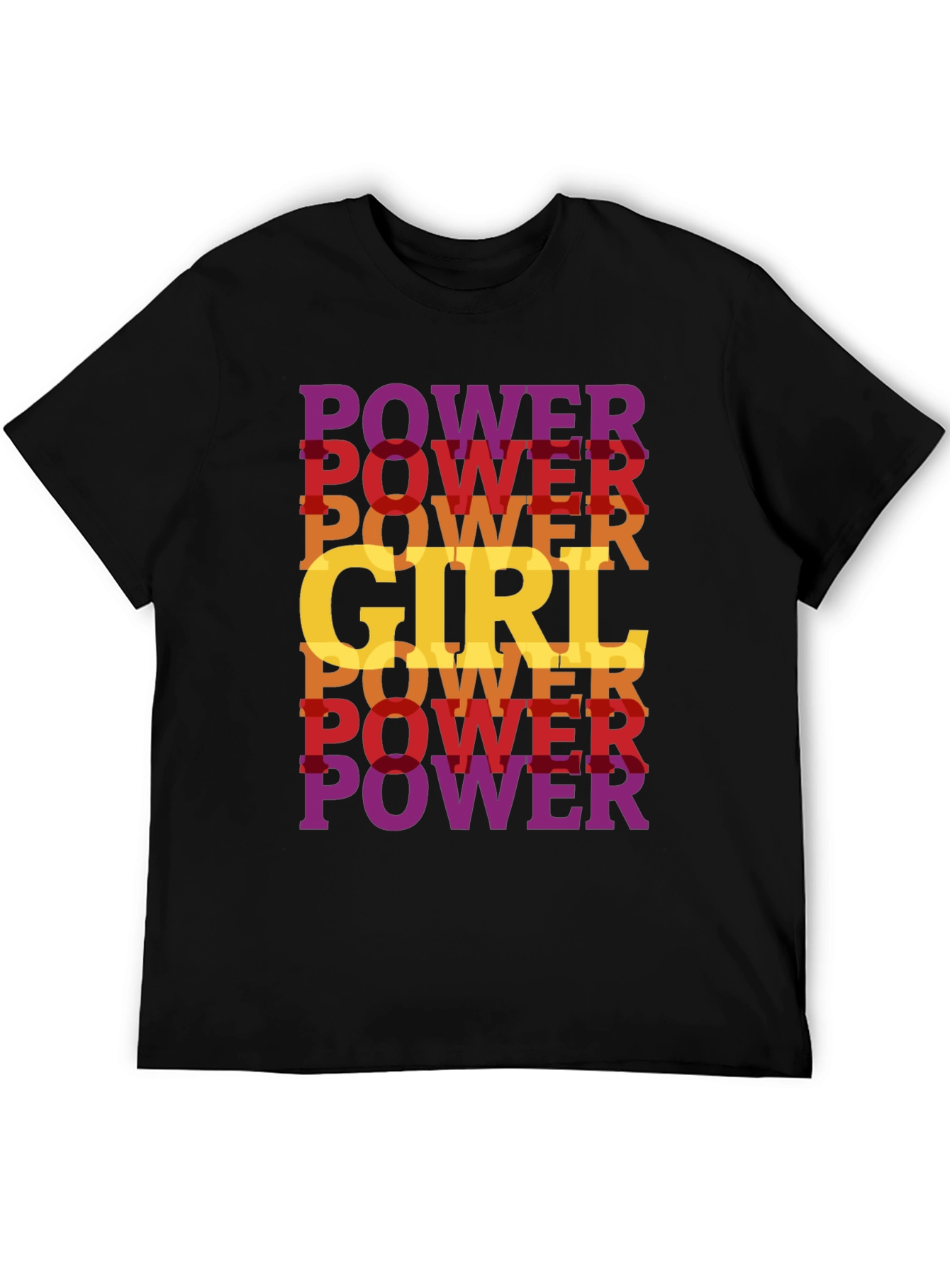 Power Girl T-Shirt Black Cotton Empowering Design
