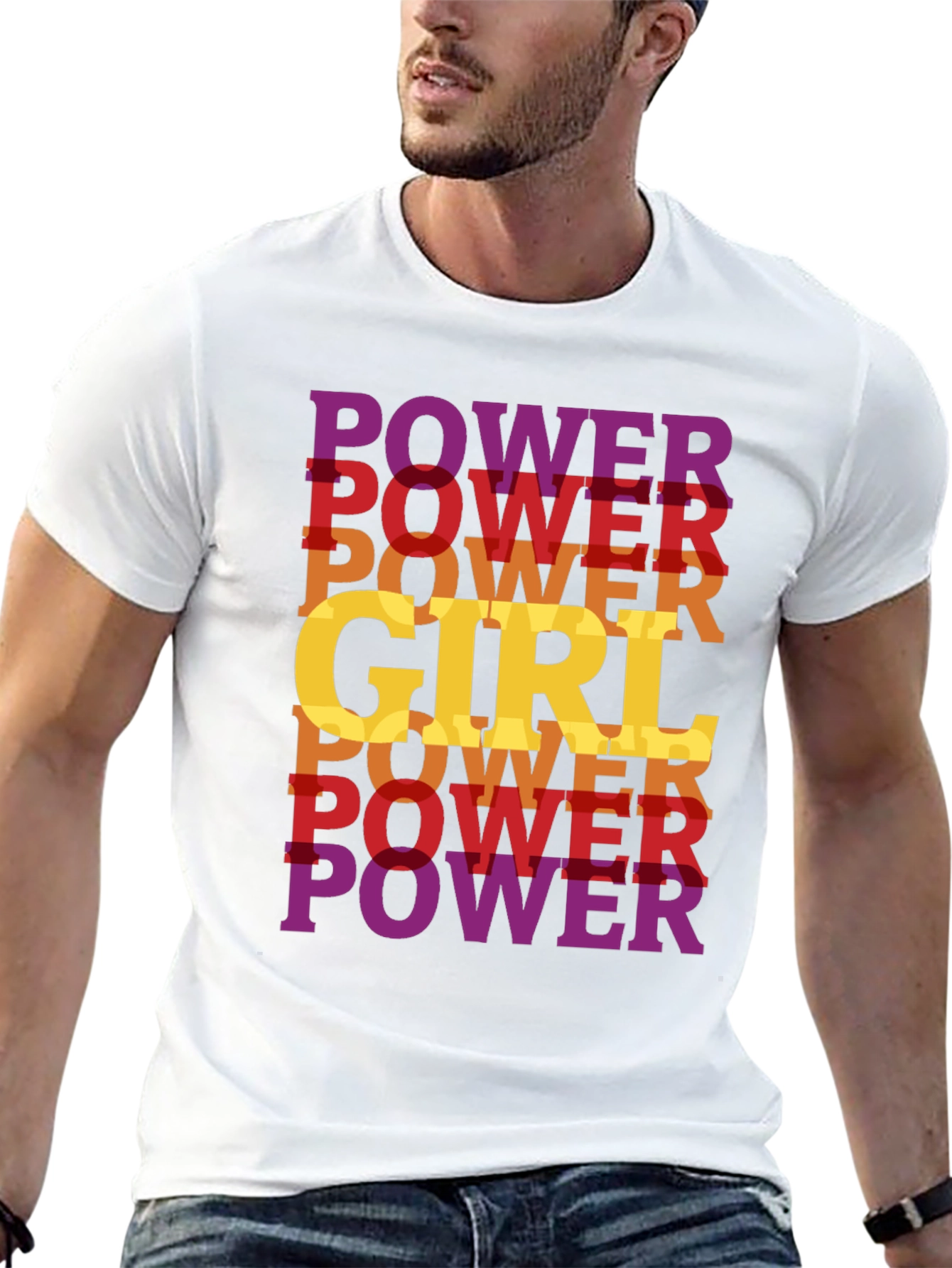 Power Girl T-Shirt Black Cotton Empowering Design