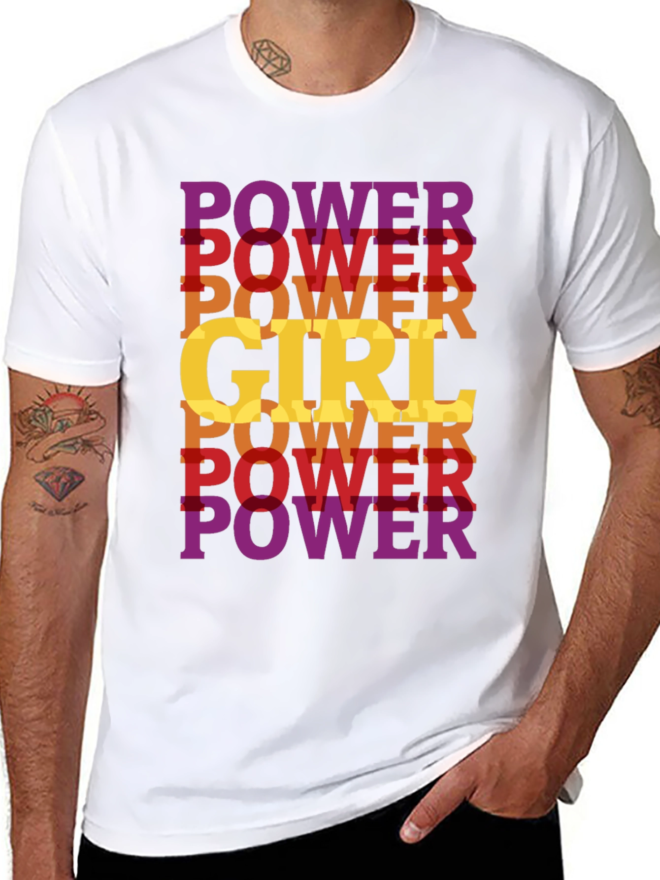 Power Girl T-Shirt Black Cotton Empowering Design