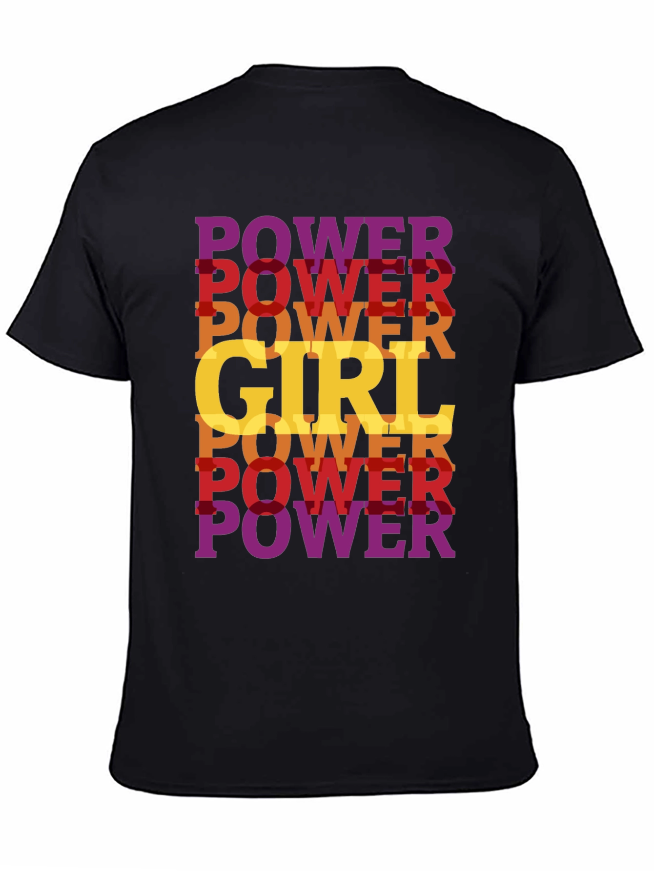 Power Girl T-Shirt Black Cotton Empowering Design