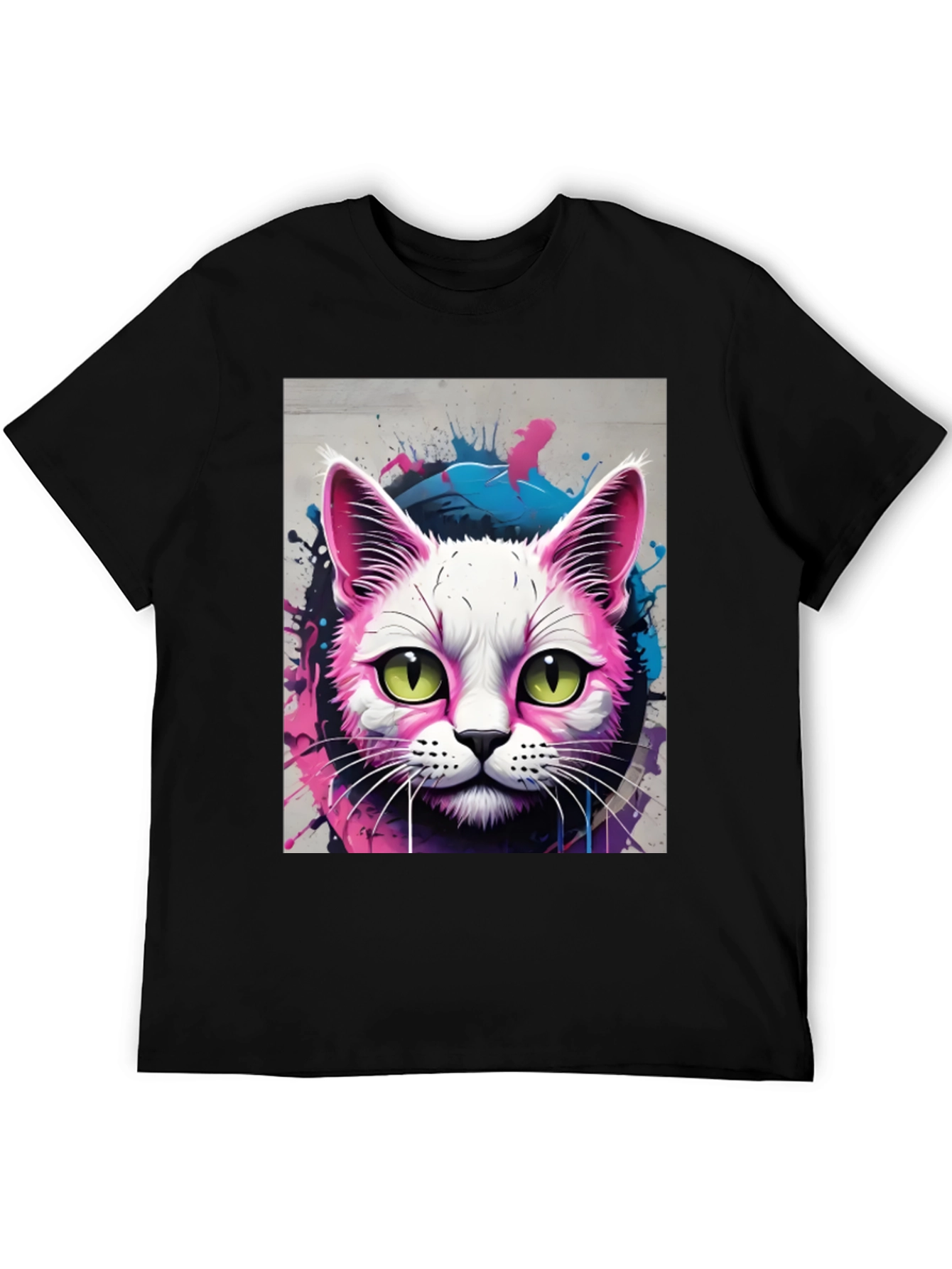 Neon Cat Graphic Tee - Unique Style