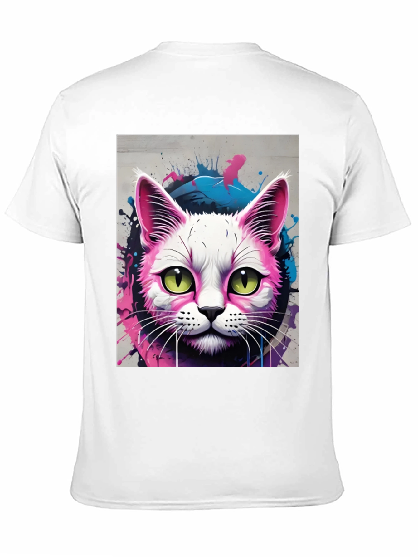 Neon Cat Graphic Tee - Unique Style