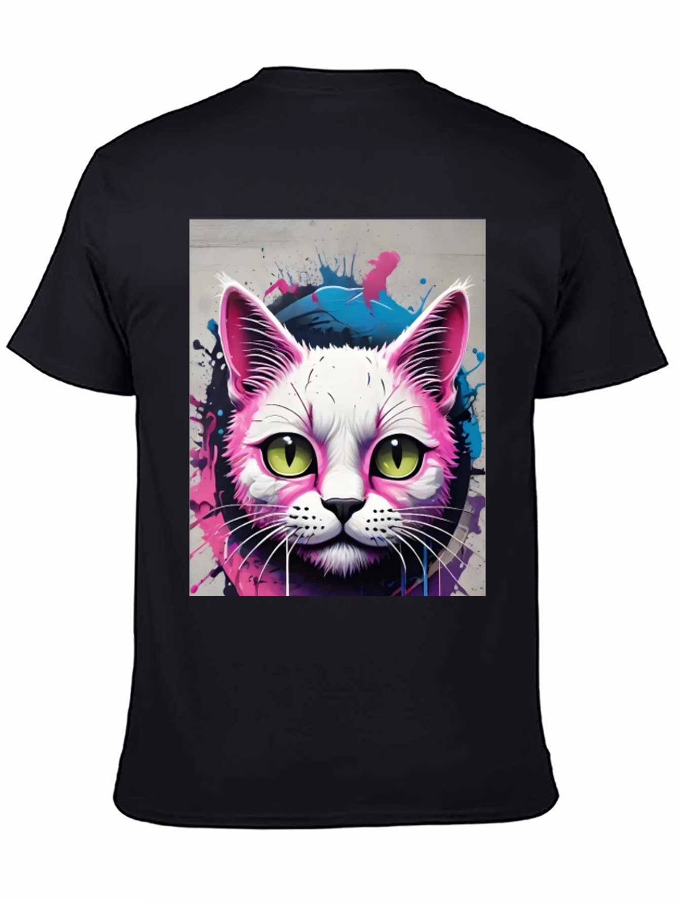 Neon Cat Graphic Tee - Unique Style