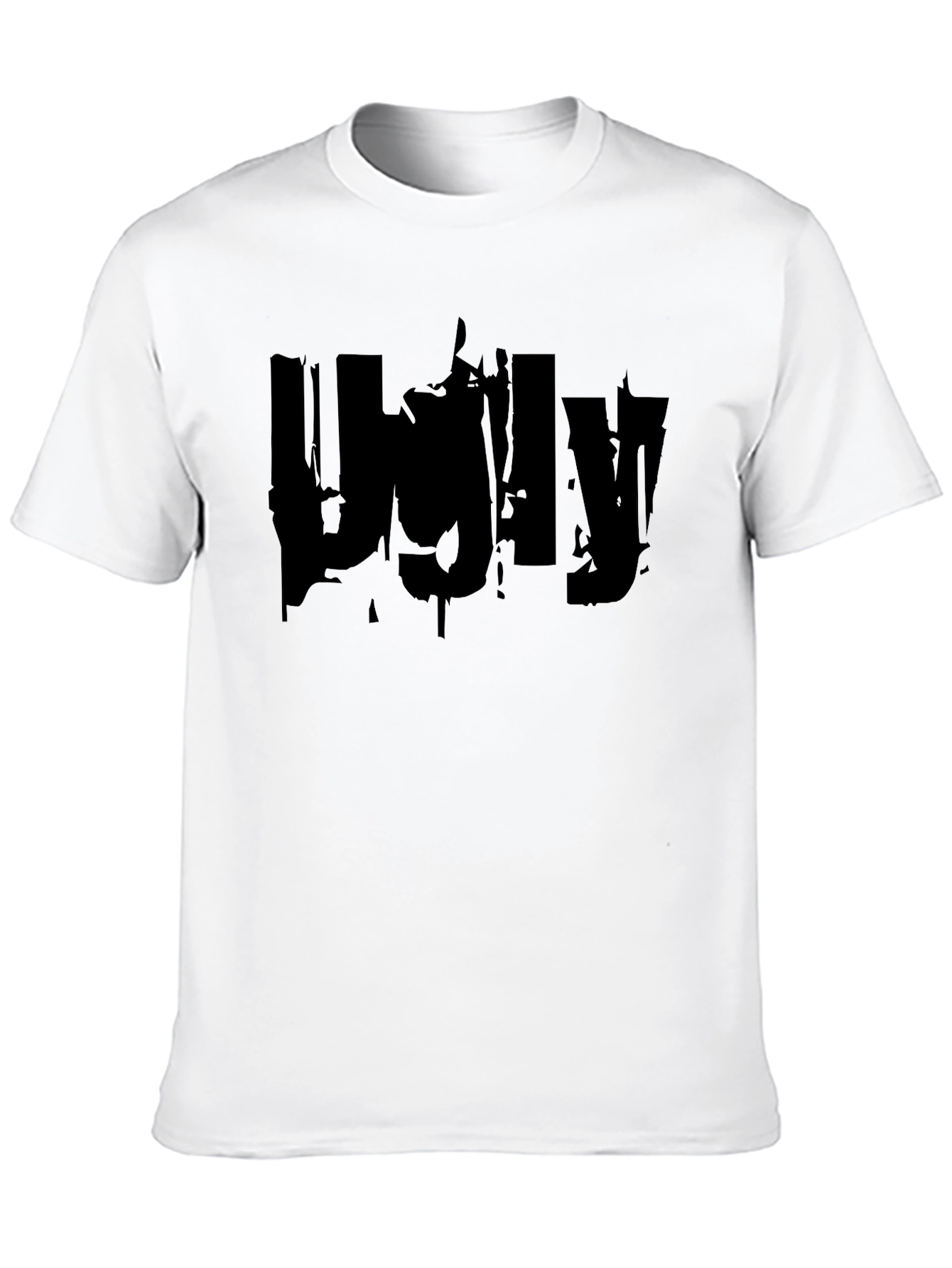 Ugly Graphic Print Black T-Shirt