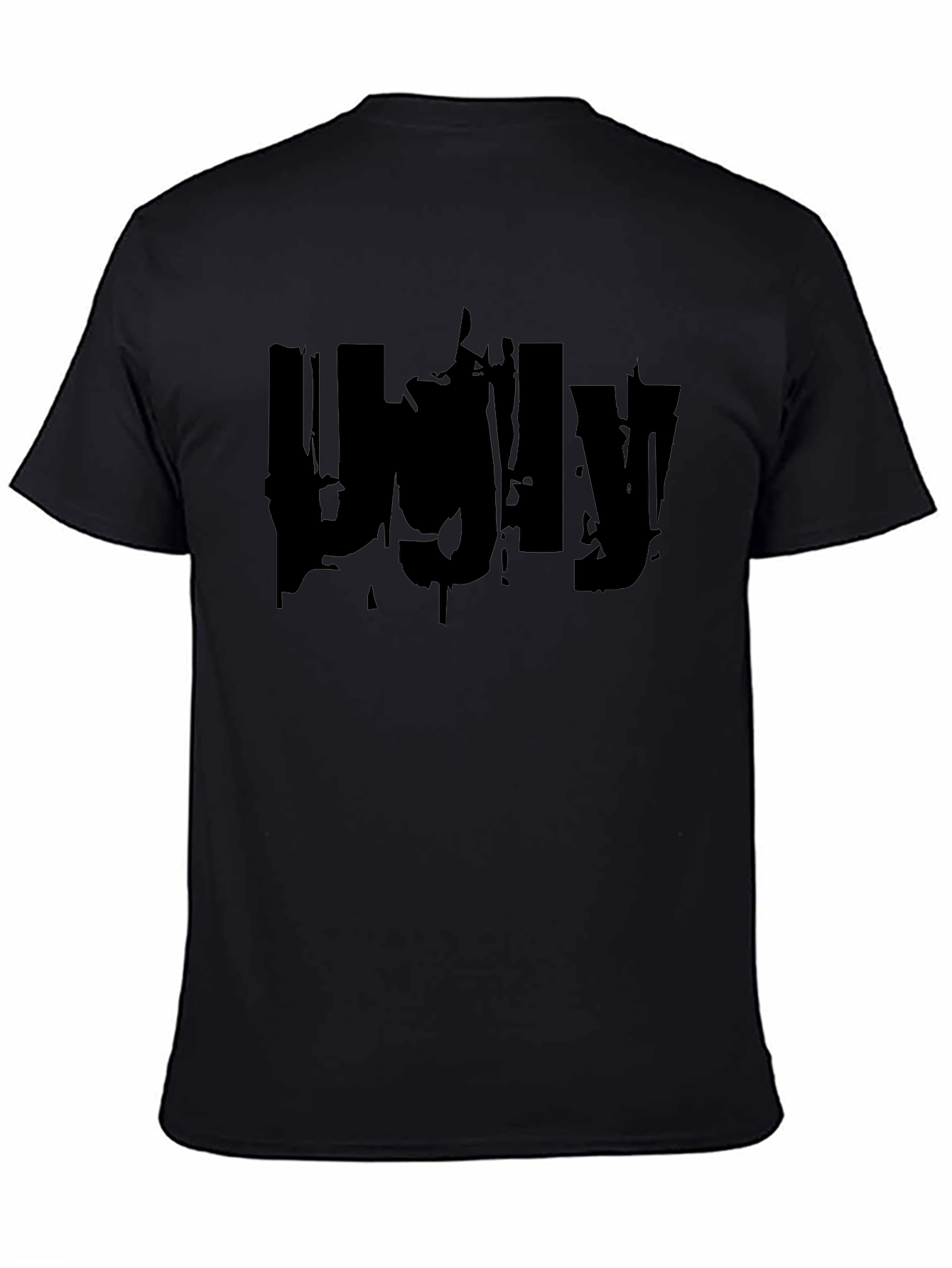 Ugly Graphic Print Black T-Shirt