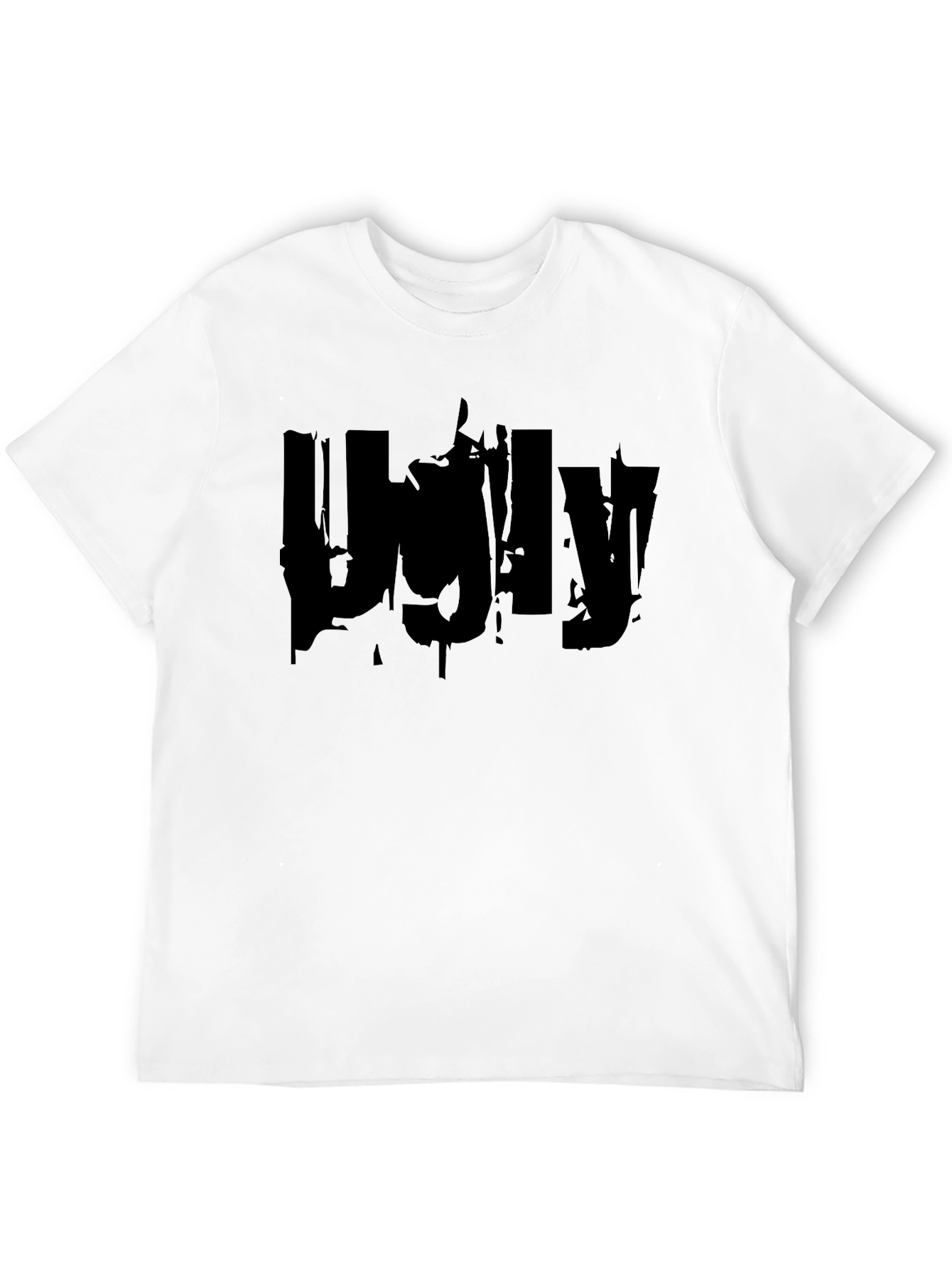 Ugly Graphic Print Black T-Shirt