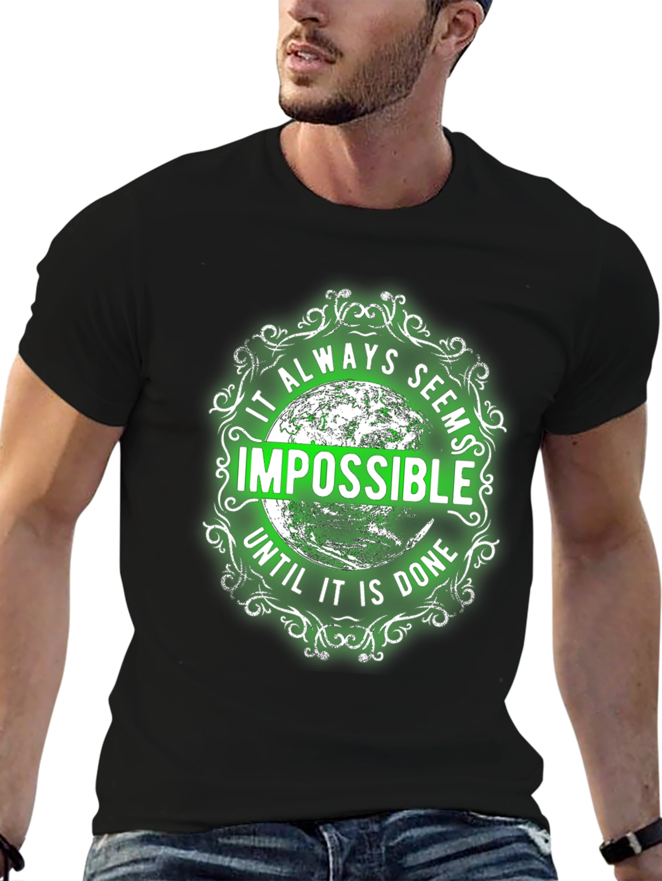 Motivational Graphic Tee - Impossible Quote Shirt