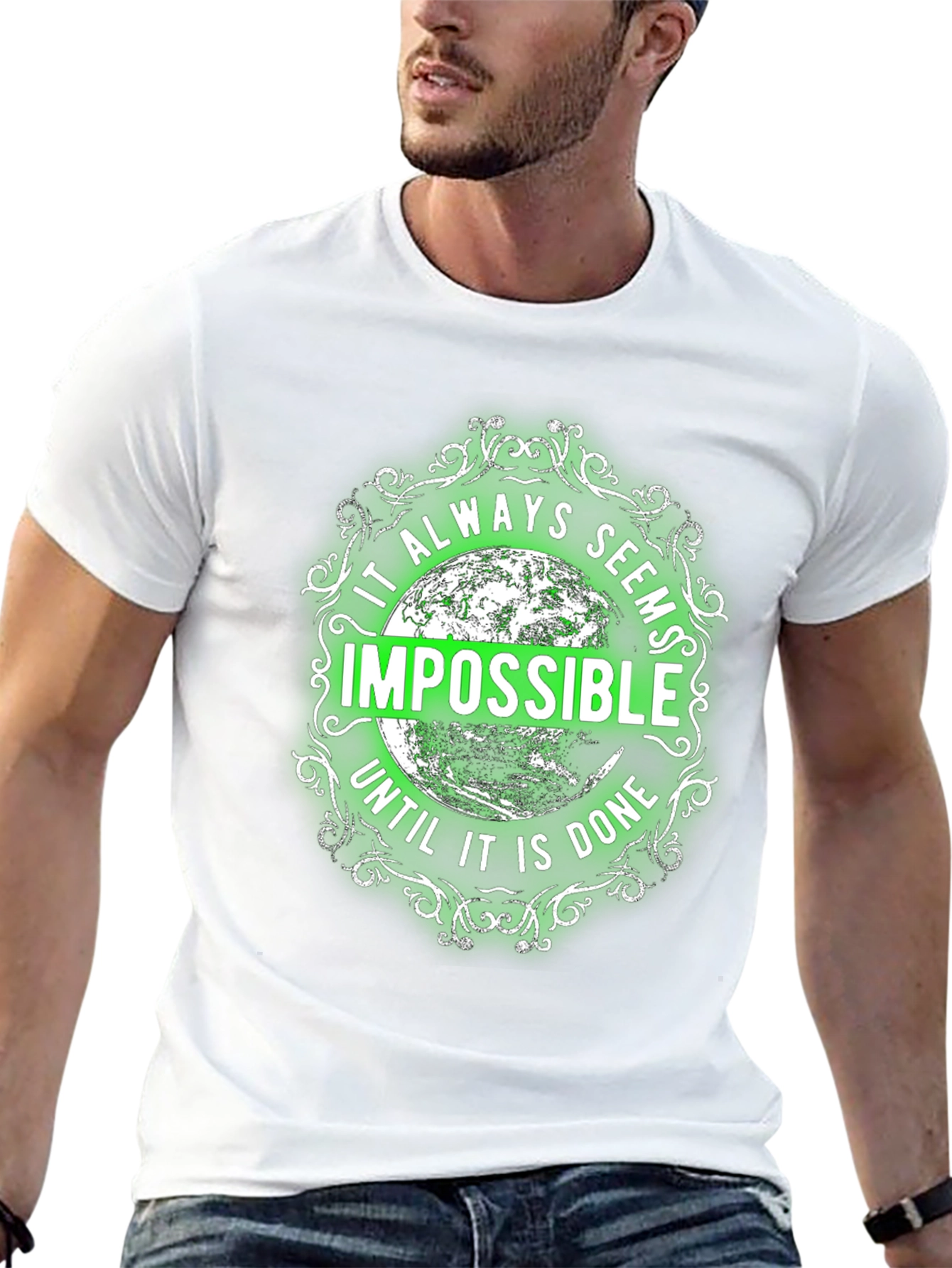 Motivational Graphic Tee - Impossible Quote Shirt