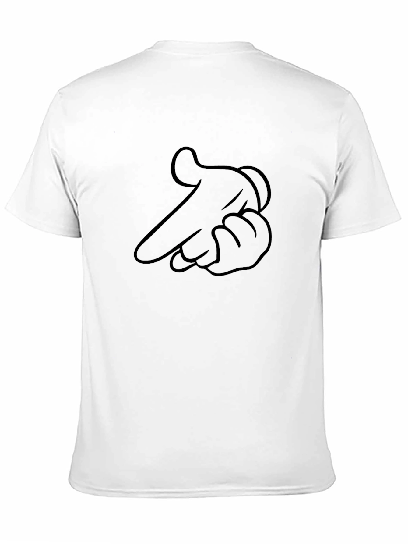 Pointing Finger Graphic Black T-Shirt