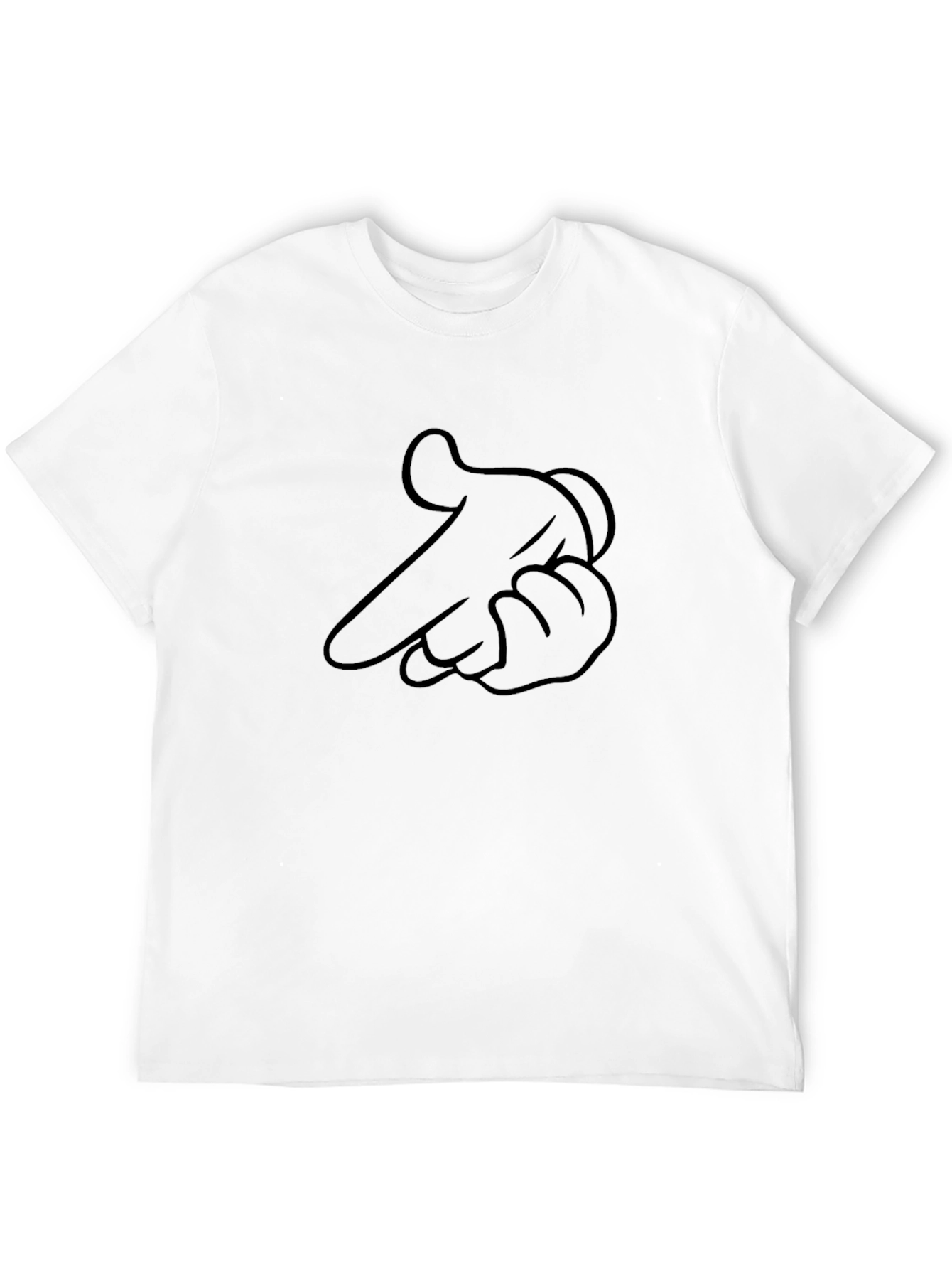 Pointing Finger Graphic Black T-Shirt