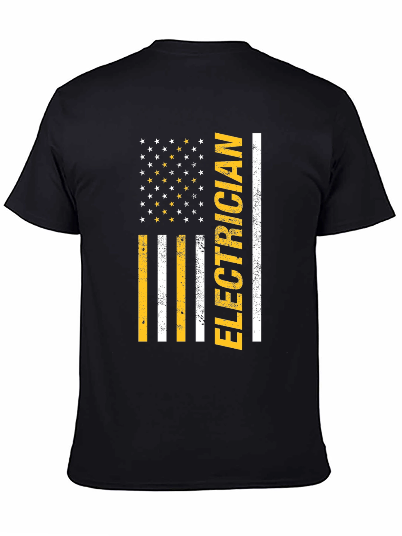 Electrician American Flag Graphic T-Shirt