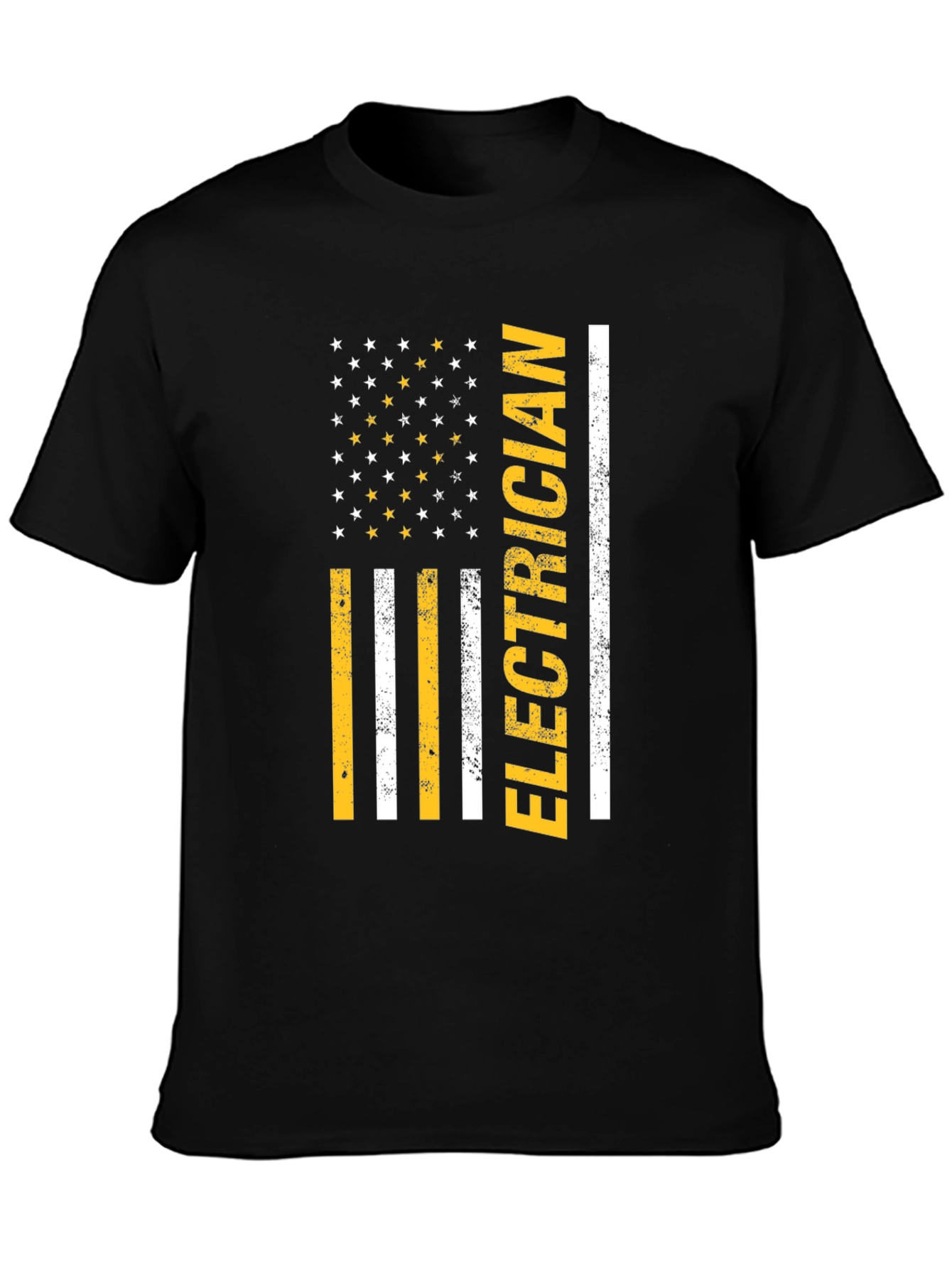 Electrician American Flag Graphic T-Shirt