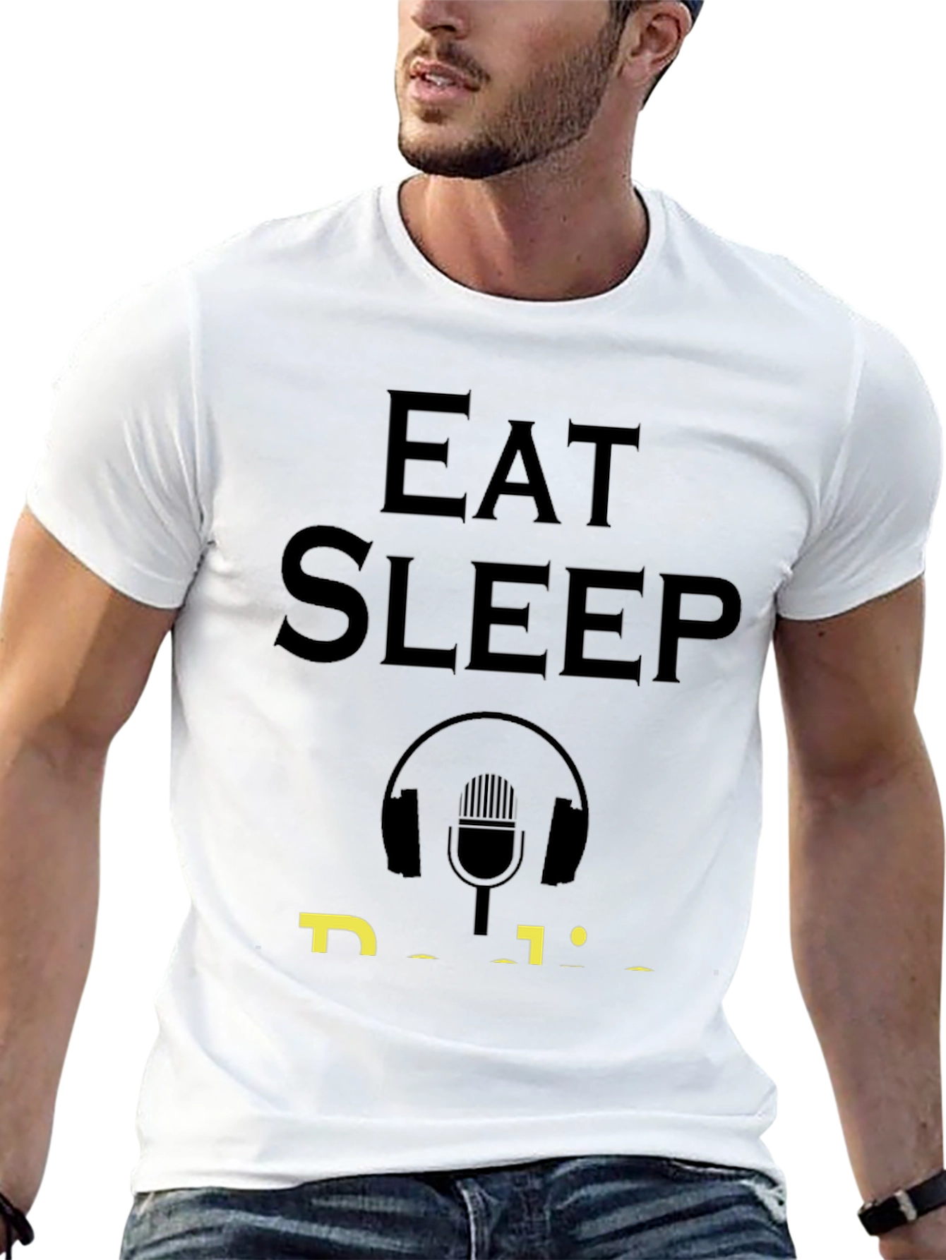 Eat Sleep Podcast Funny T-Shirt