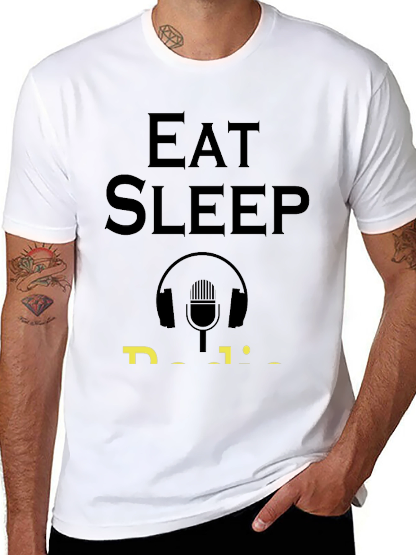 Eat Sleep Podcast Funny T-Shirt