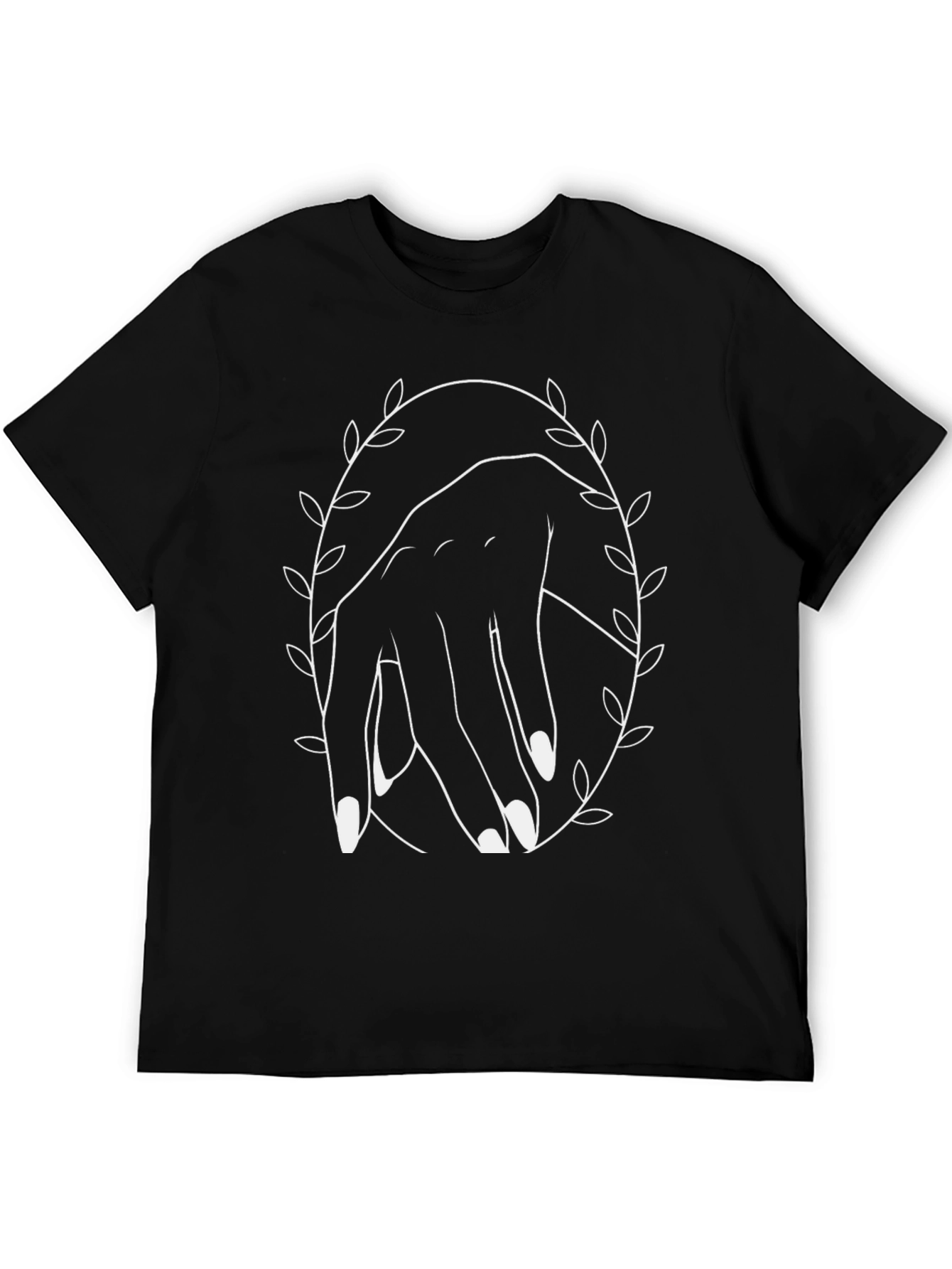 Minimalist Hand Graphic Tee - Black