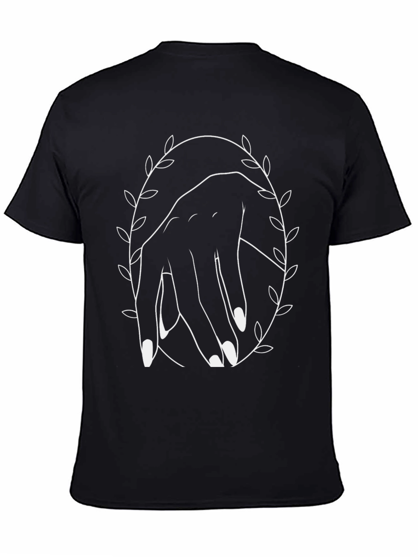 Minimalist Hand Graphic Tee - Black
