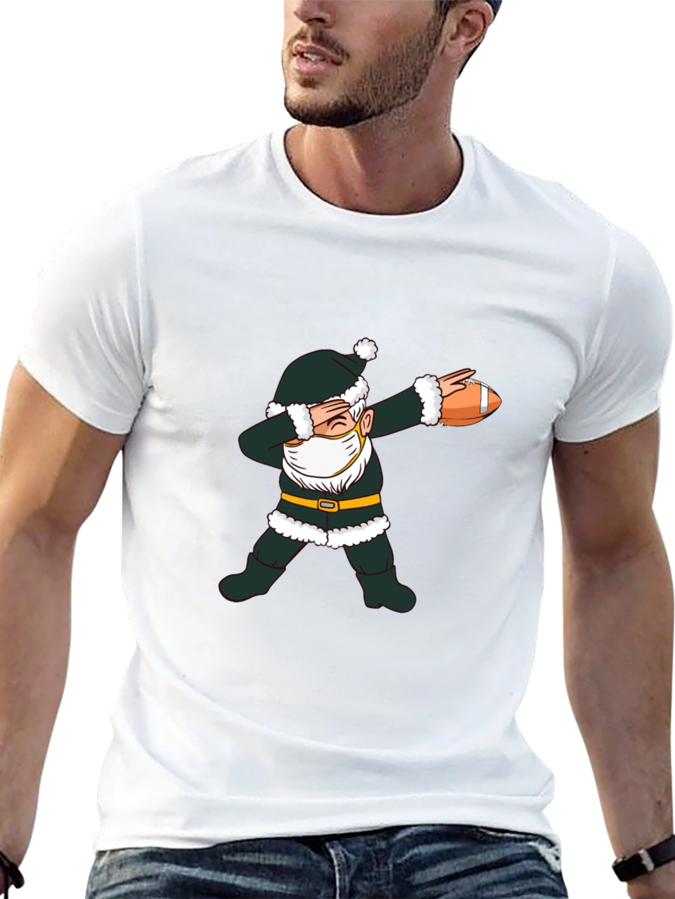 Dabbing Santa Football T-Shirt