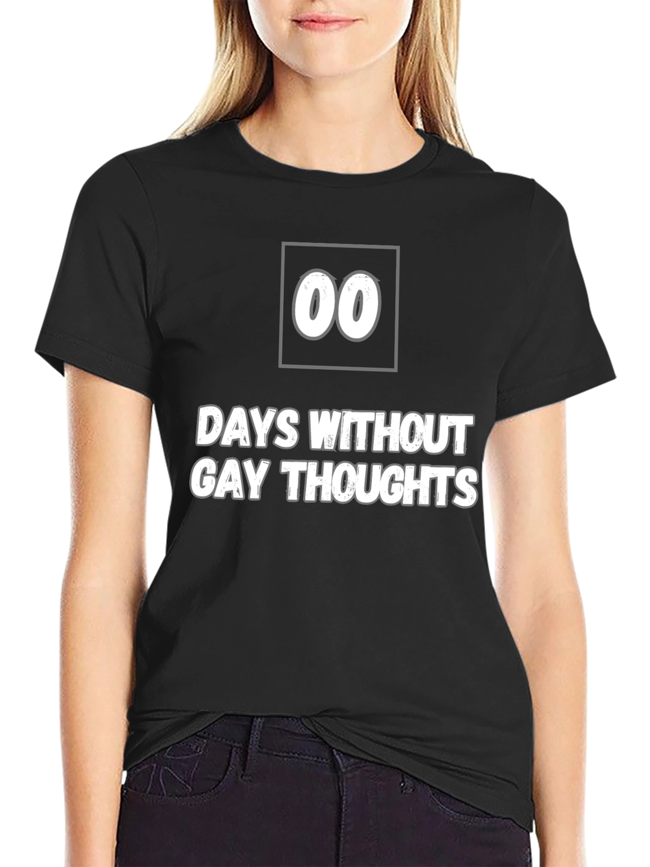 Days Without Gay Thoughts T-Shirt - Funny Novelty Tee