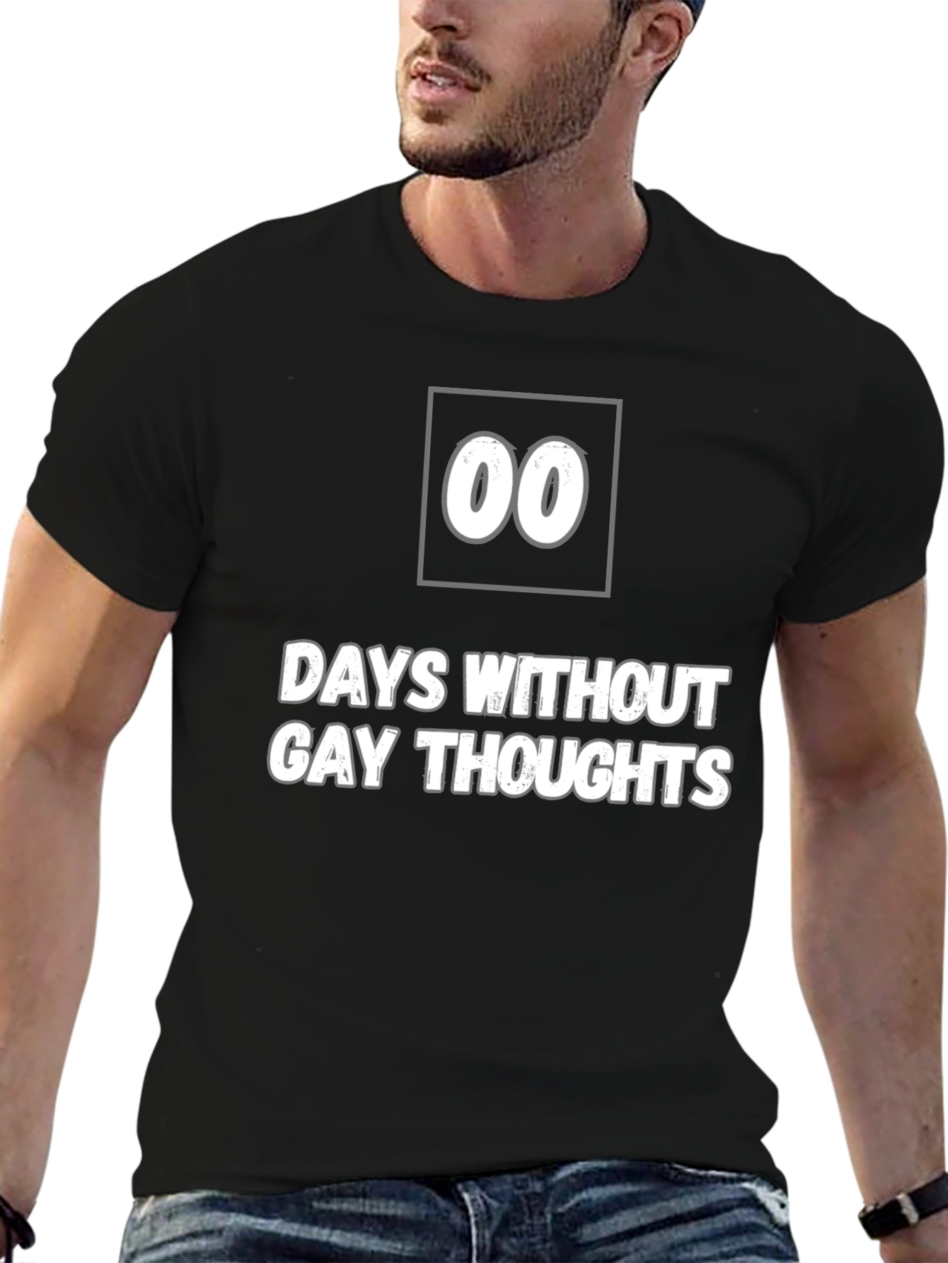 Days Without Gay Thoughts T-Shirt - Funny Novelty Tee