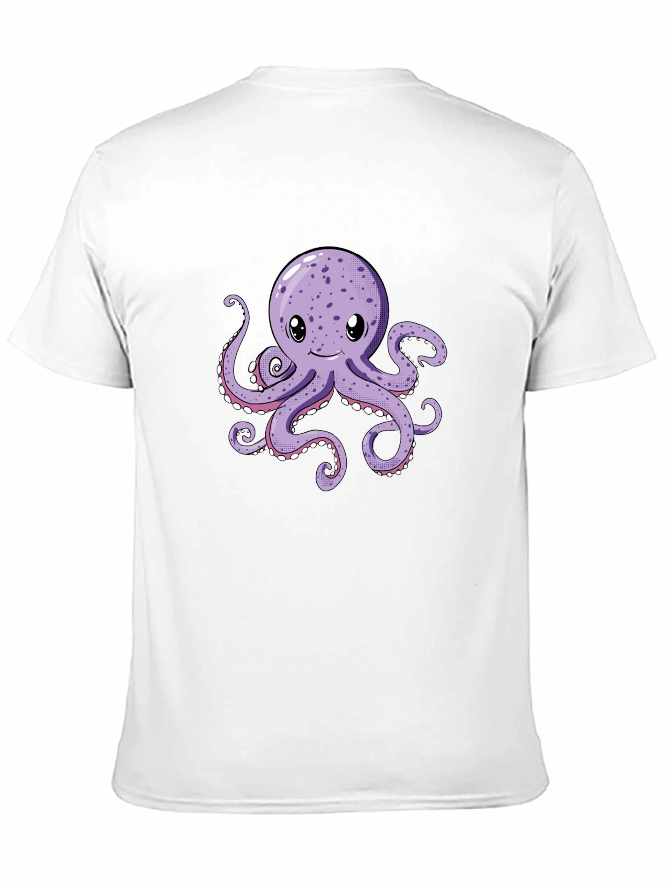 Cute Octopus Graphic Tee - Black Cotton Comfort
