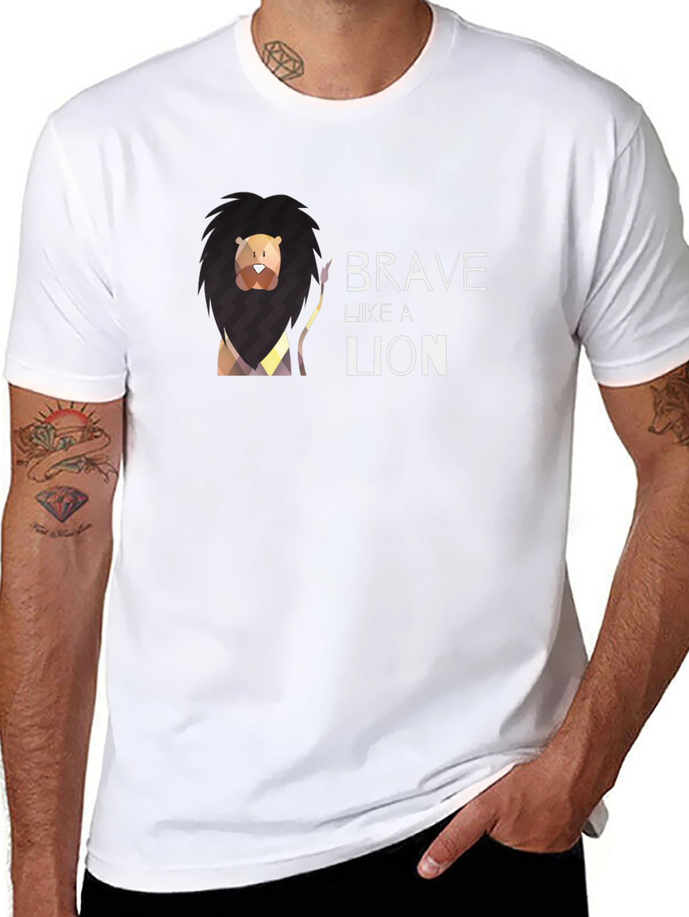 Brave Like A Lion Graphic Tee - Black T-Shirt