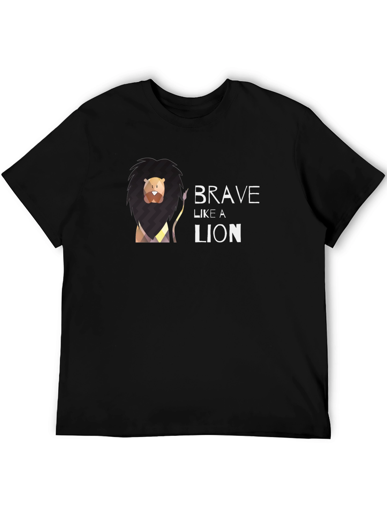 Brave Like A Lion Graphic Tee - Black T-Shirt