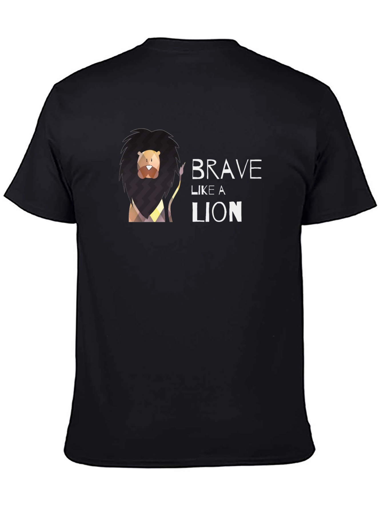 Brave Like A Lion Graphic Tee - Black T-Shirt