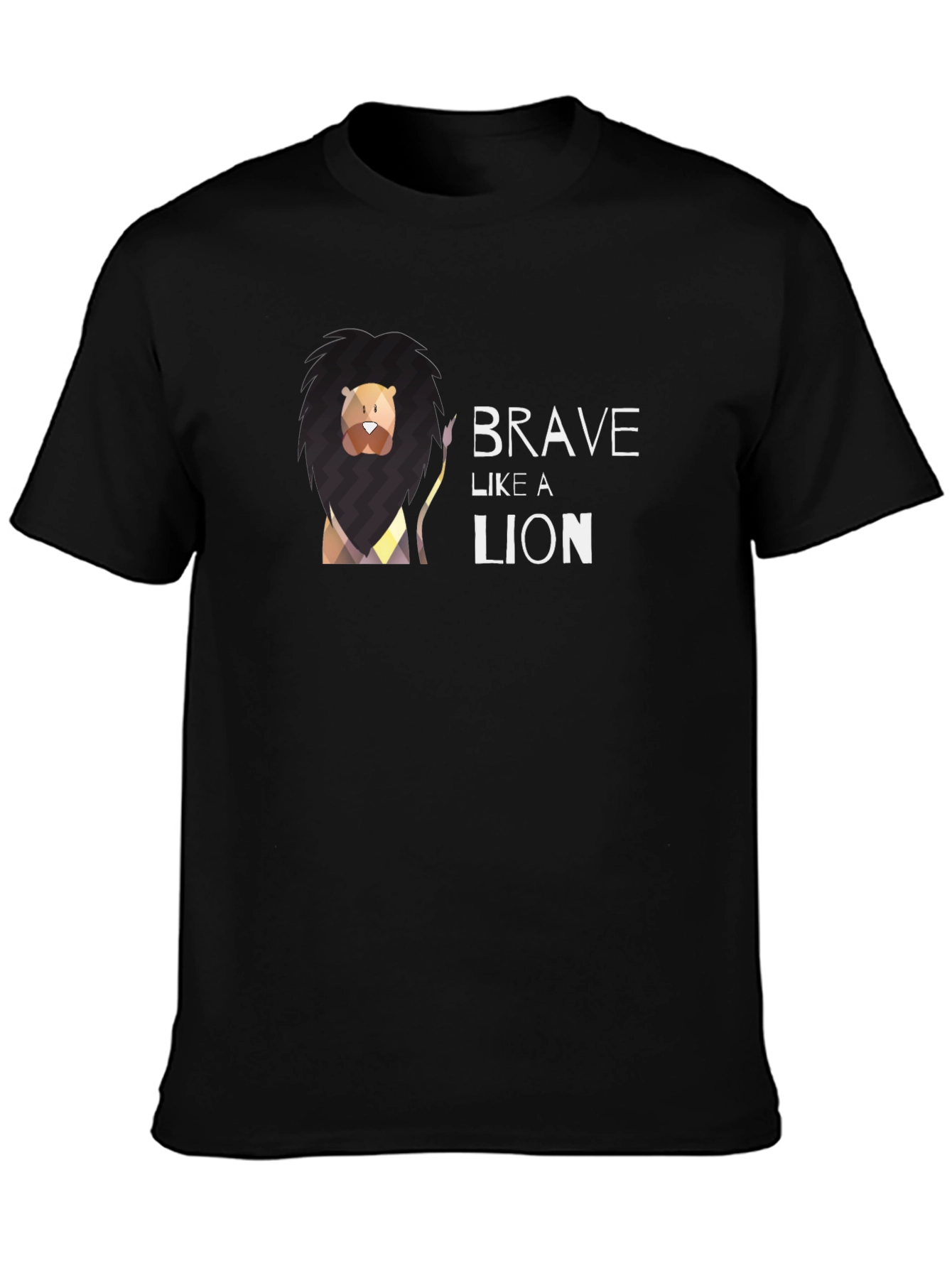 Brave Like A Lion Graphic Tee - Black T-Shirt