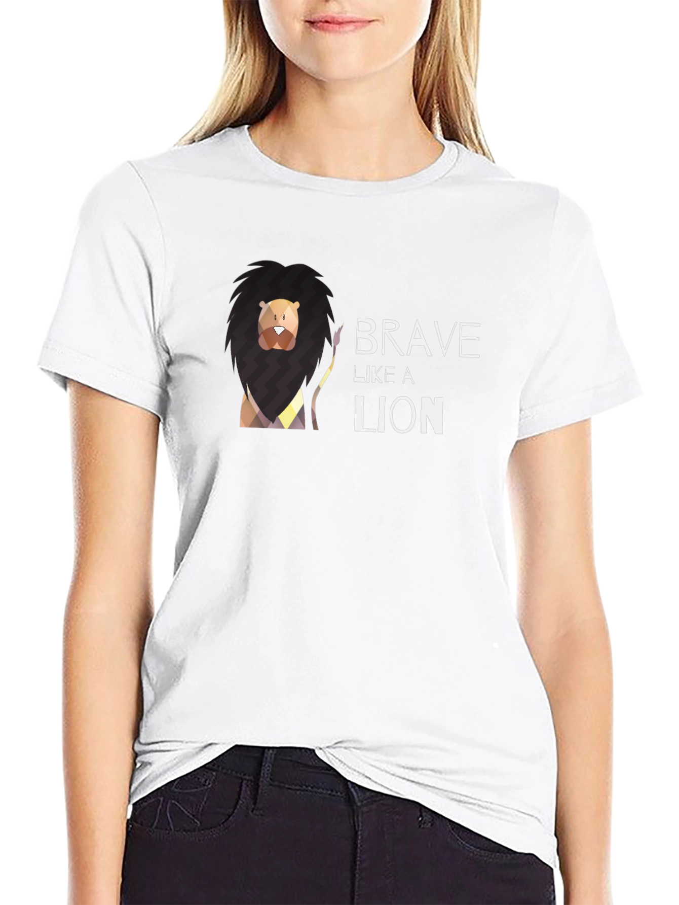 Brave Like A Lion Graphic Tee - Black T-Shirt