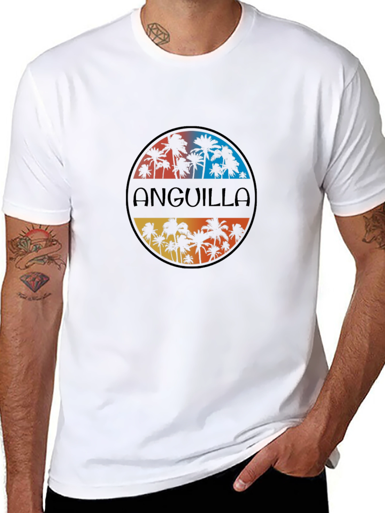 Anguilla Palm Tree T-Shirt - Island Getaway
