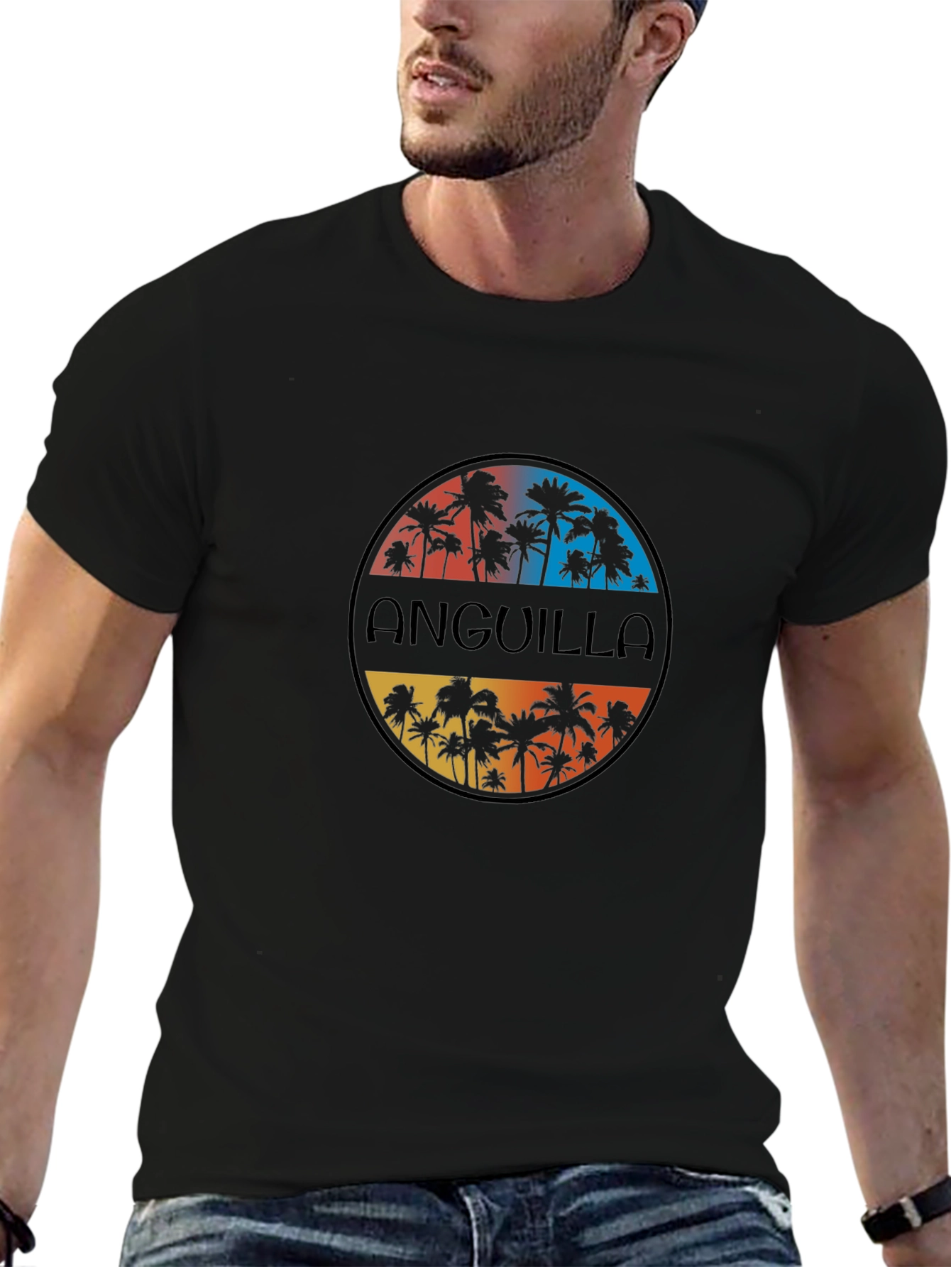 Anguilla Palm Tree T-Shirt - Island Getaway