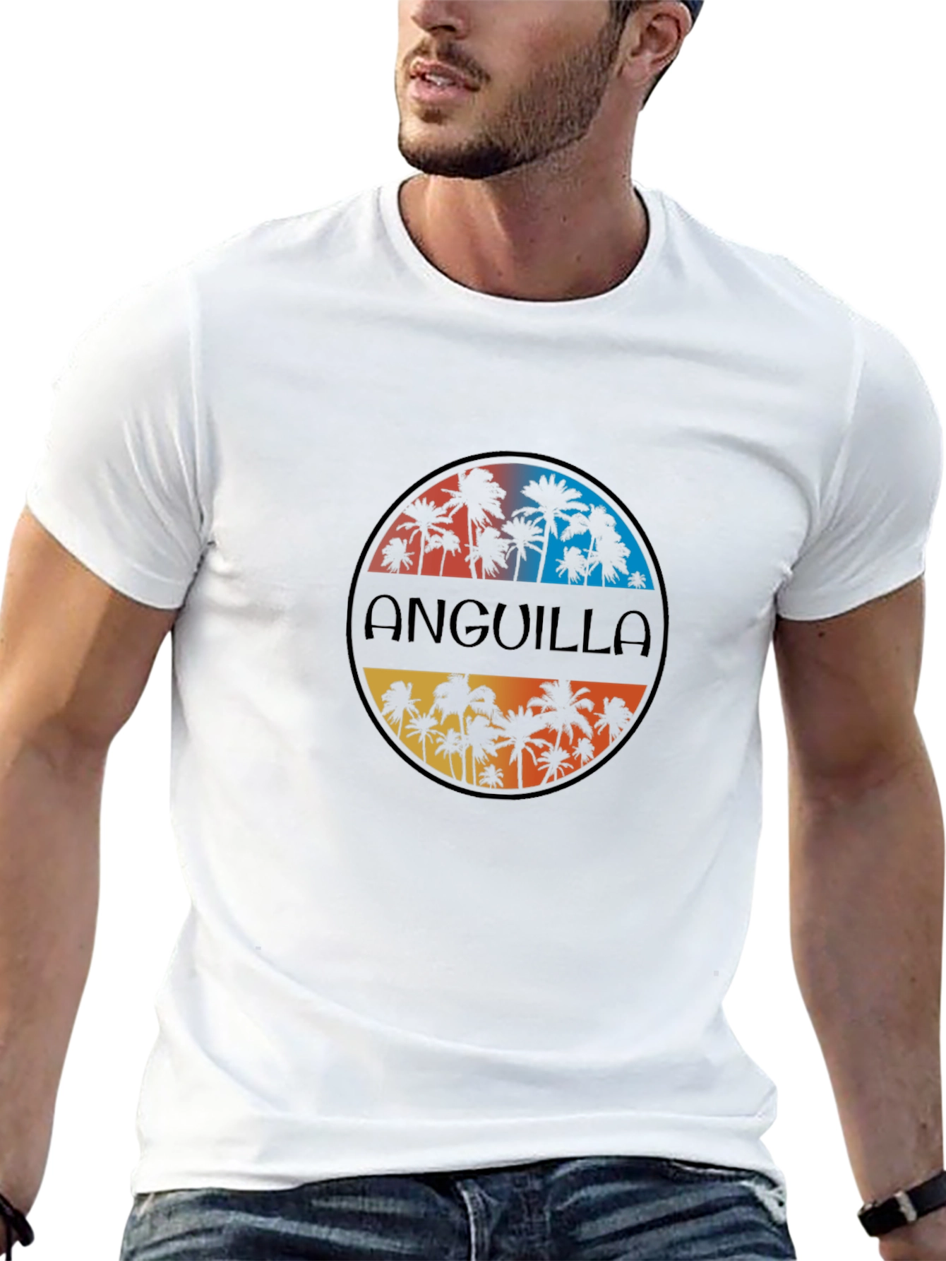 Anguilla Palm Tree T-Shirt - Island Getaway