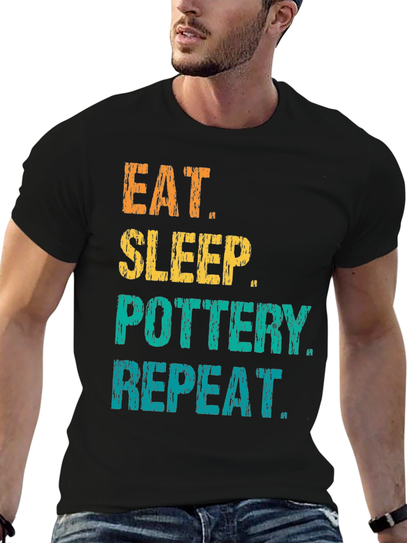 Eat Sleep Pottery Repeat Graphic Tee