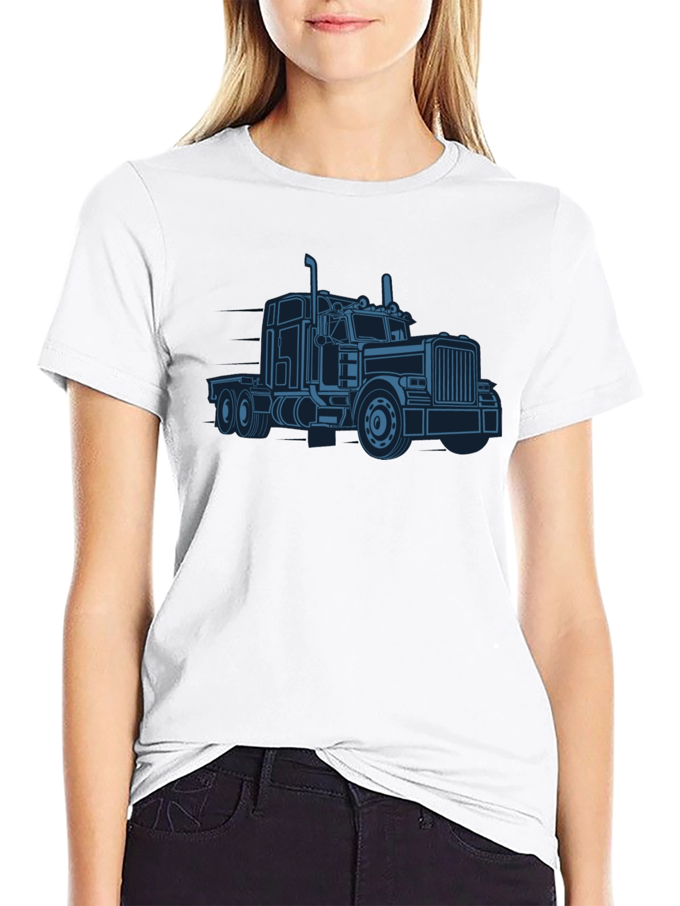 Trucker Graphic T-Shirt - Classic Big Rig Design