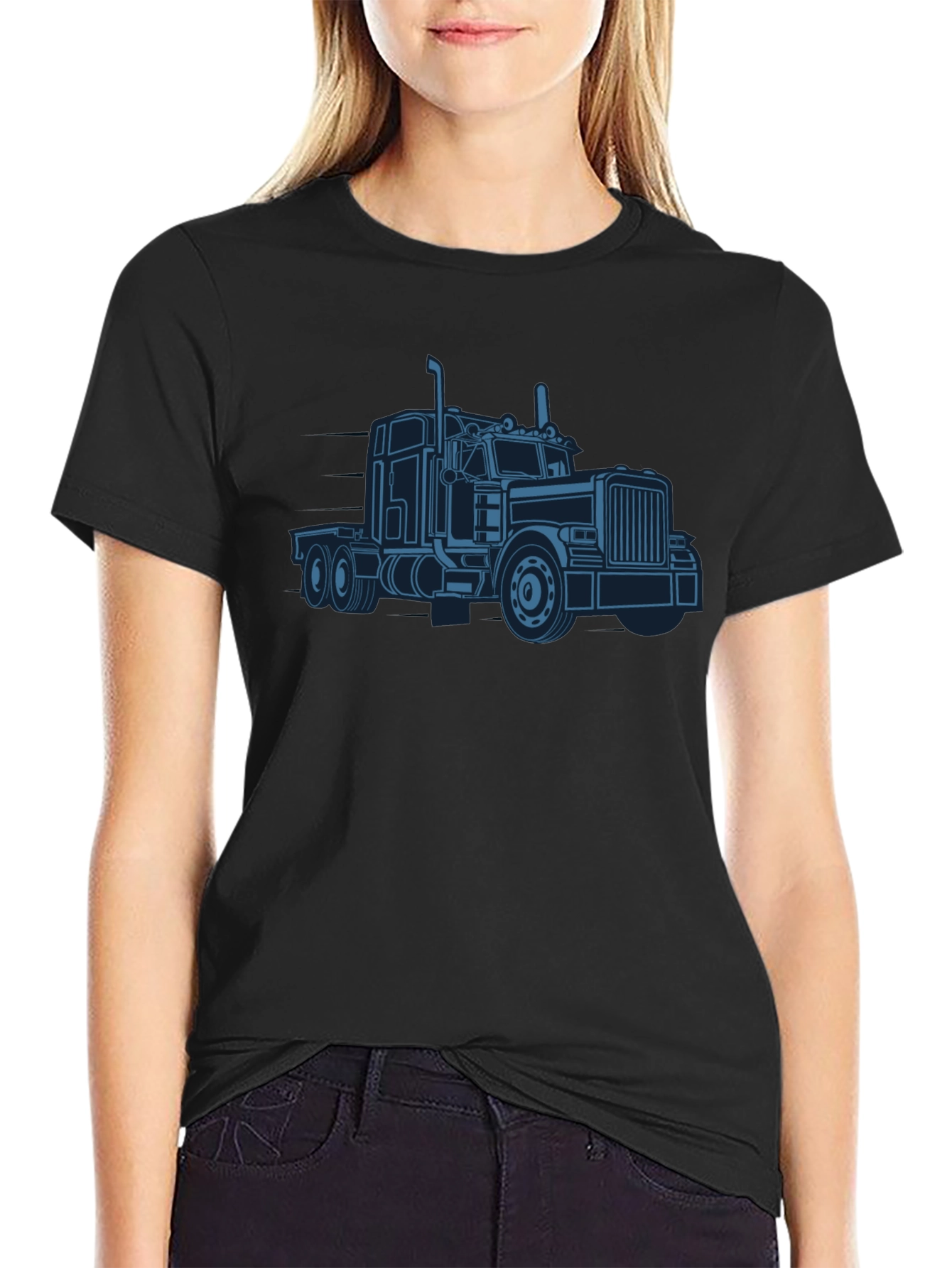 Trucker Graphic T-Shirt - Classic Big Rig Design