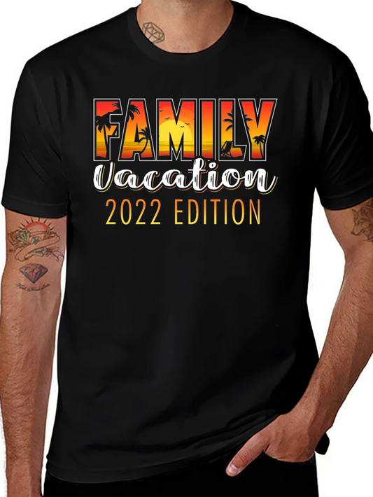 Family Vacation 2022 Edition Black Graphic T-Shirt