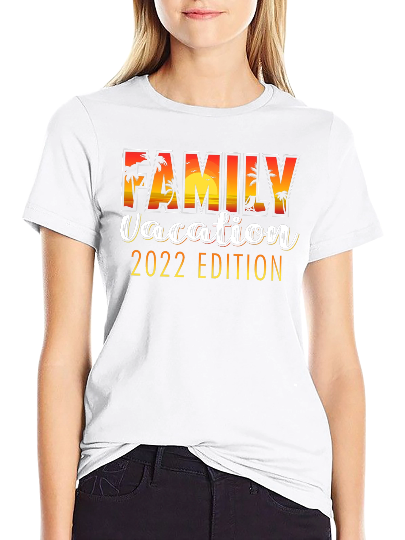 Family Vacation 2022 Edition Black Graphic T-Shirt