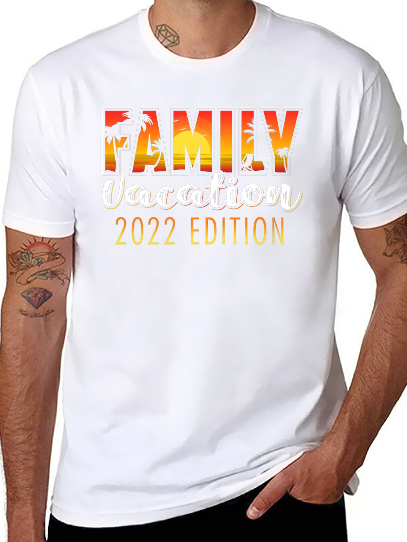 Family Vacation 2022 Edition Black Graphic T-Shirt