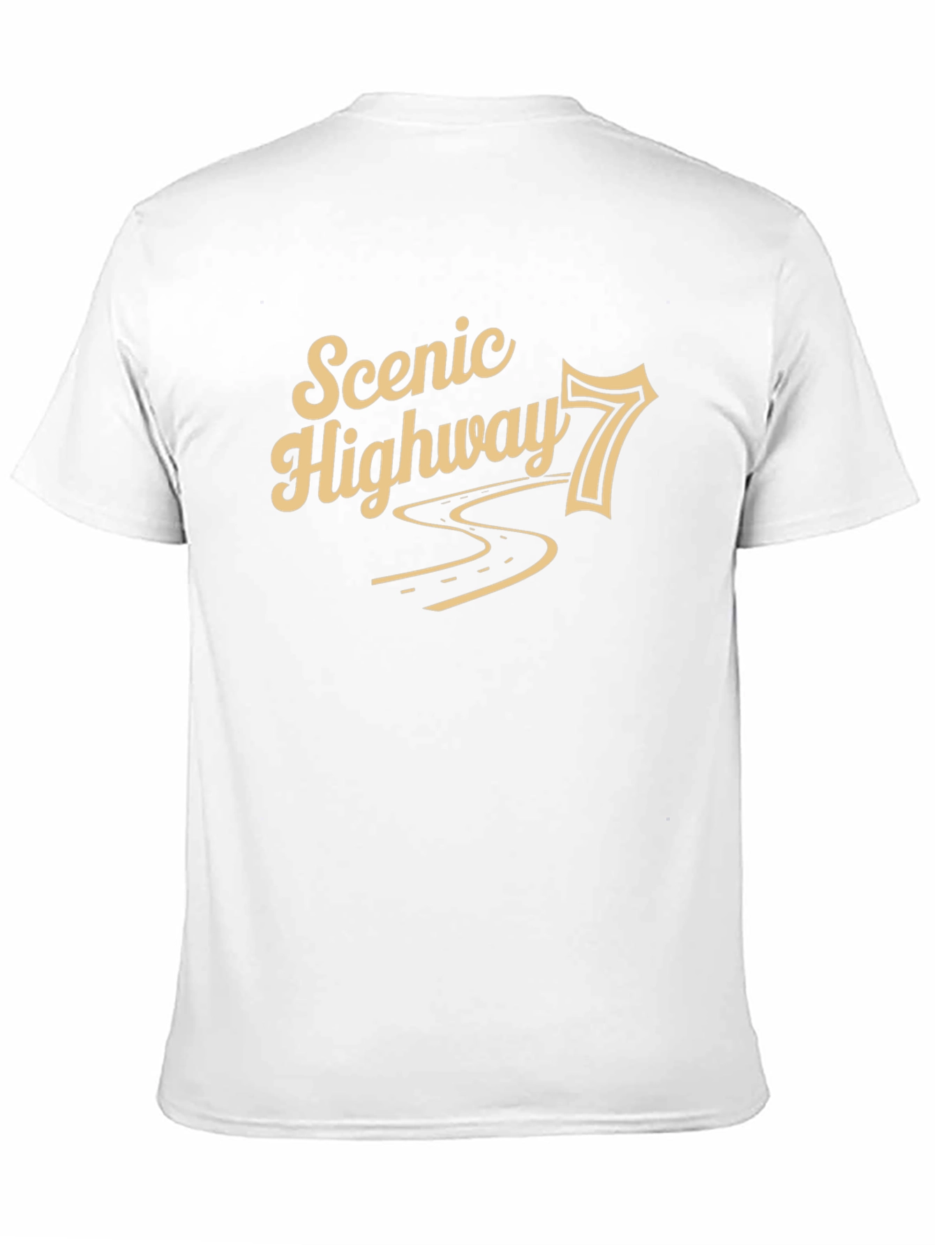 Scenic Highway 7 Black Graphic T-Shirt